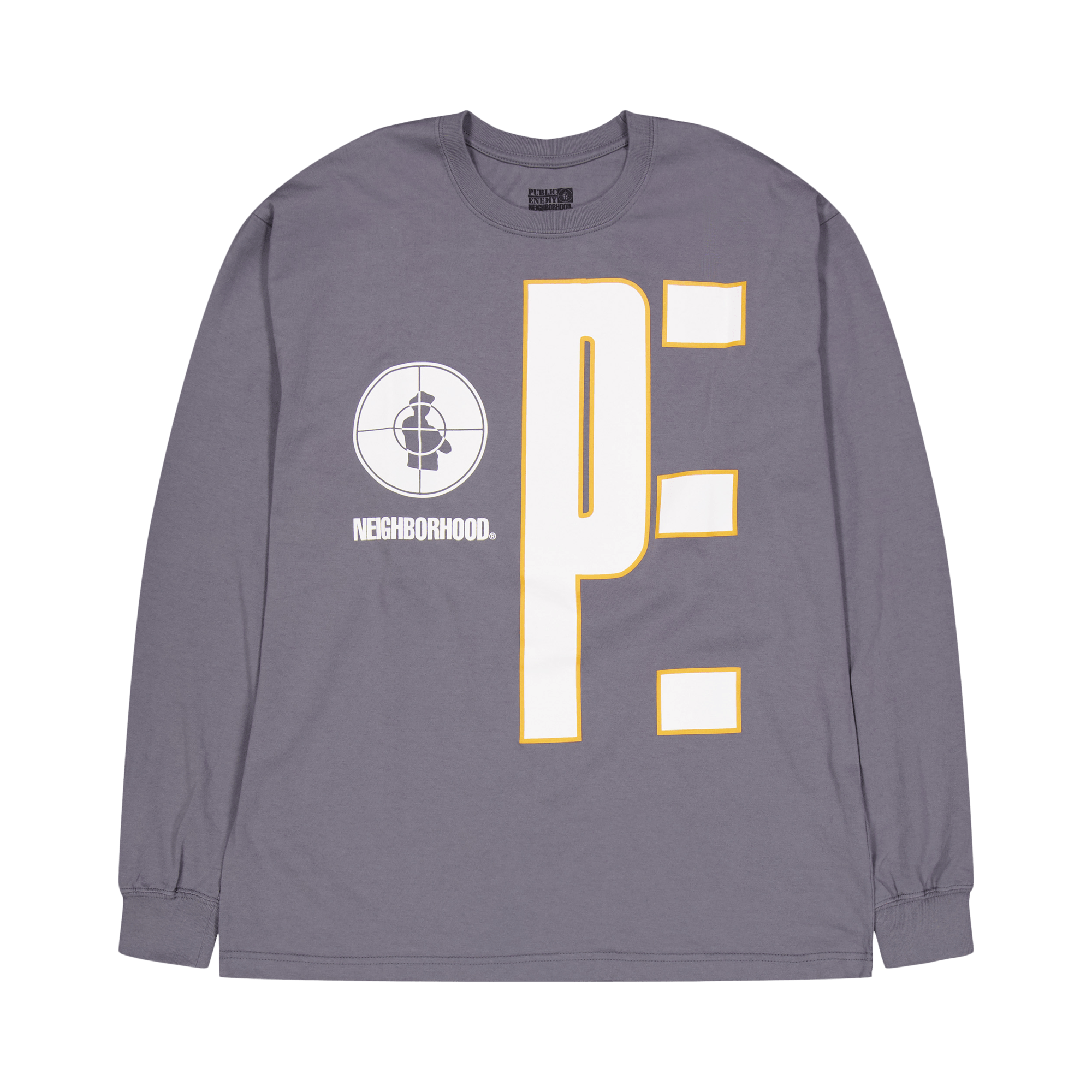 Nh X Public Enemy . Tee Ls-1 Gray