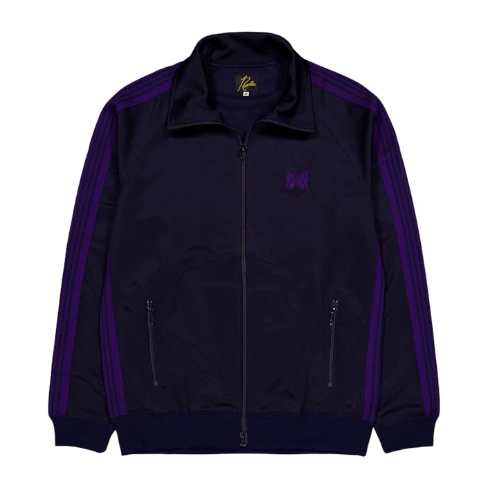 Track Jacket - Poly Smooth Navy, Male, Tøj, hættetrøjer og sweatshirts, Blå, M