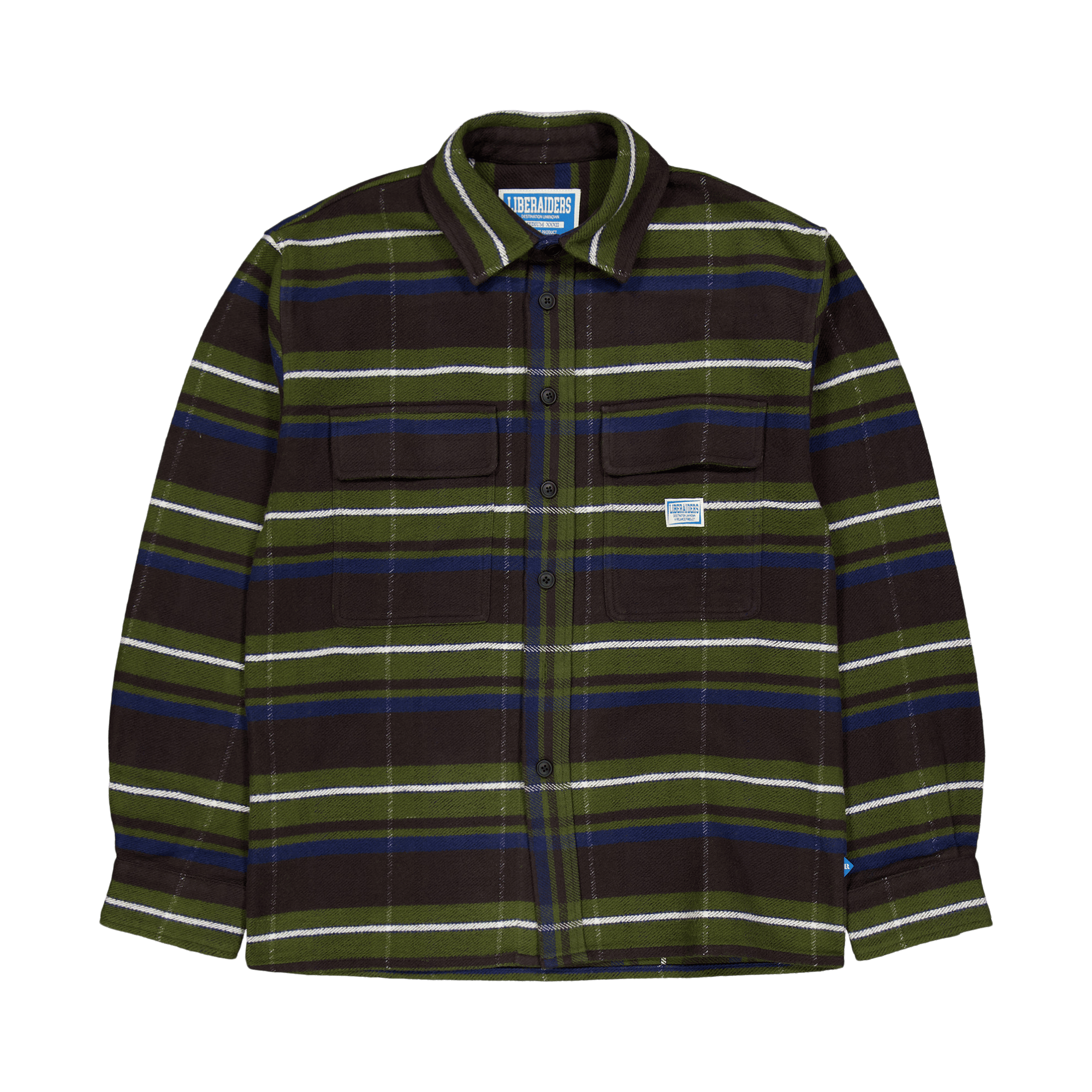 Stripe Flannel Shirt Green