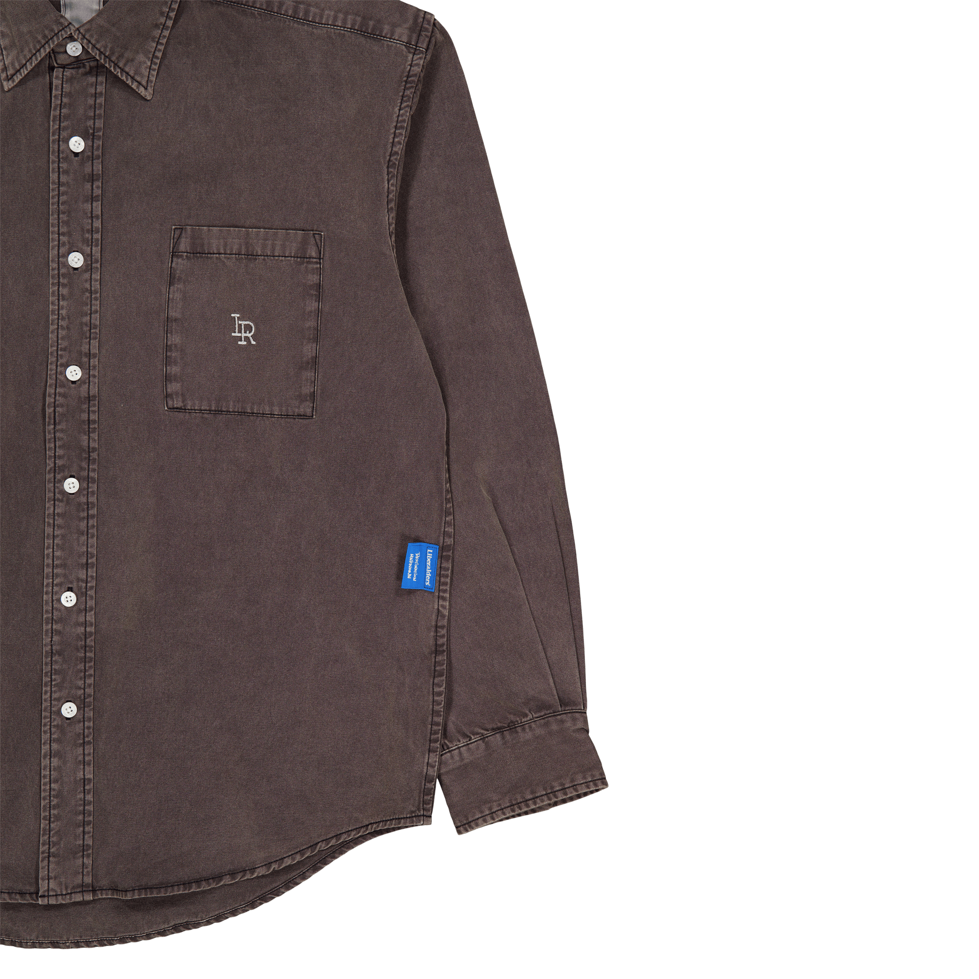 Garment Dyed Oxford Shirt Charcoal - Bild 3