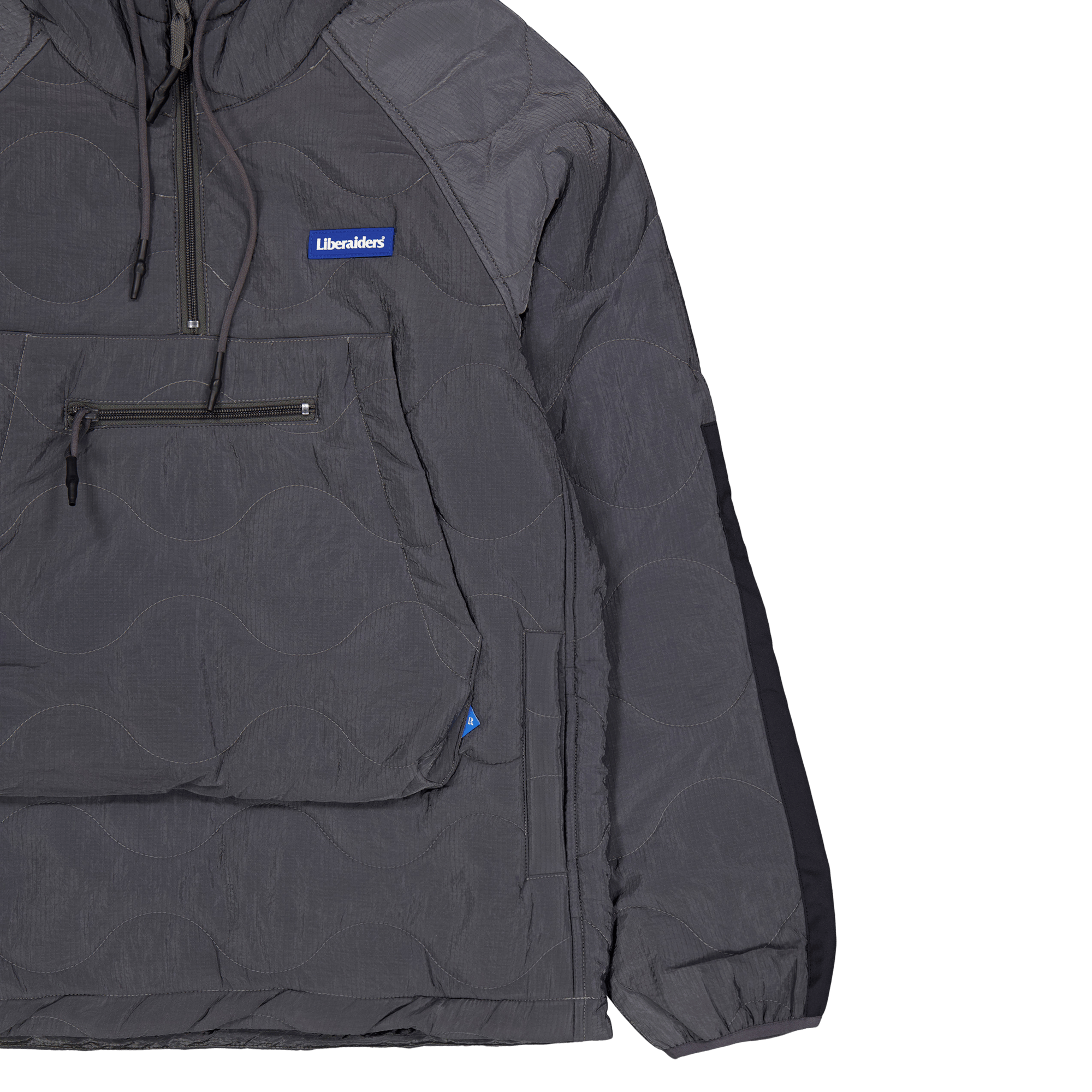 Quilted Ripstop Nylon Hoodie Gray - Bild 3