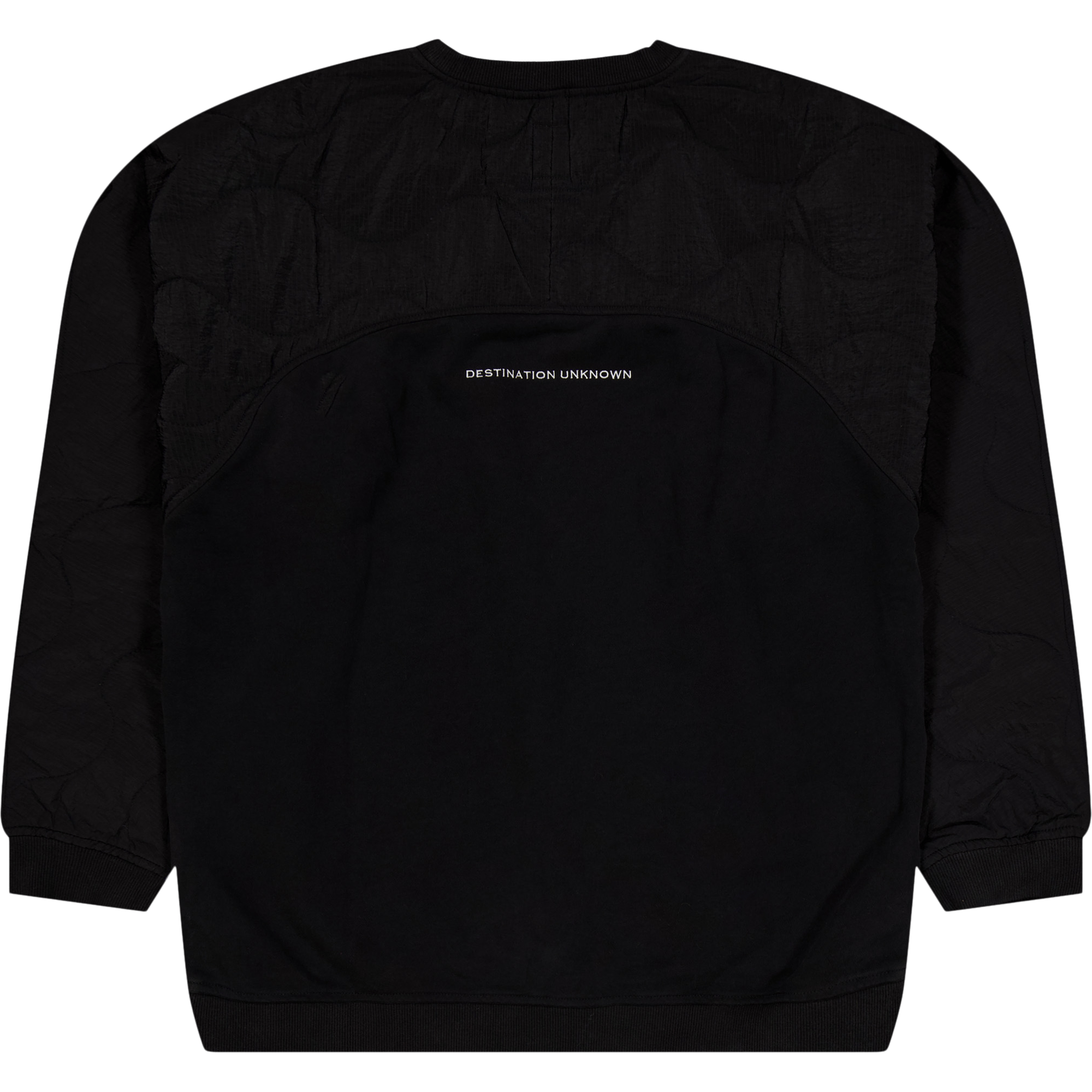 Cotton Fleece Quilted Crewneck Black - Bild 2