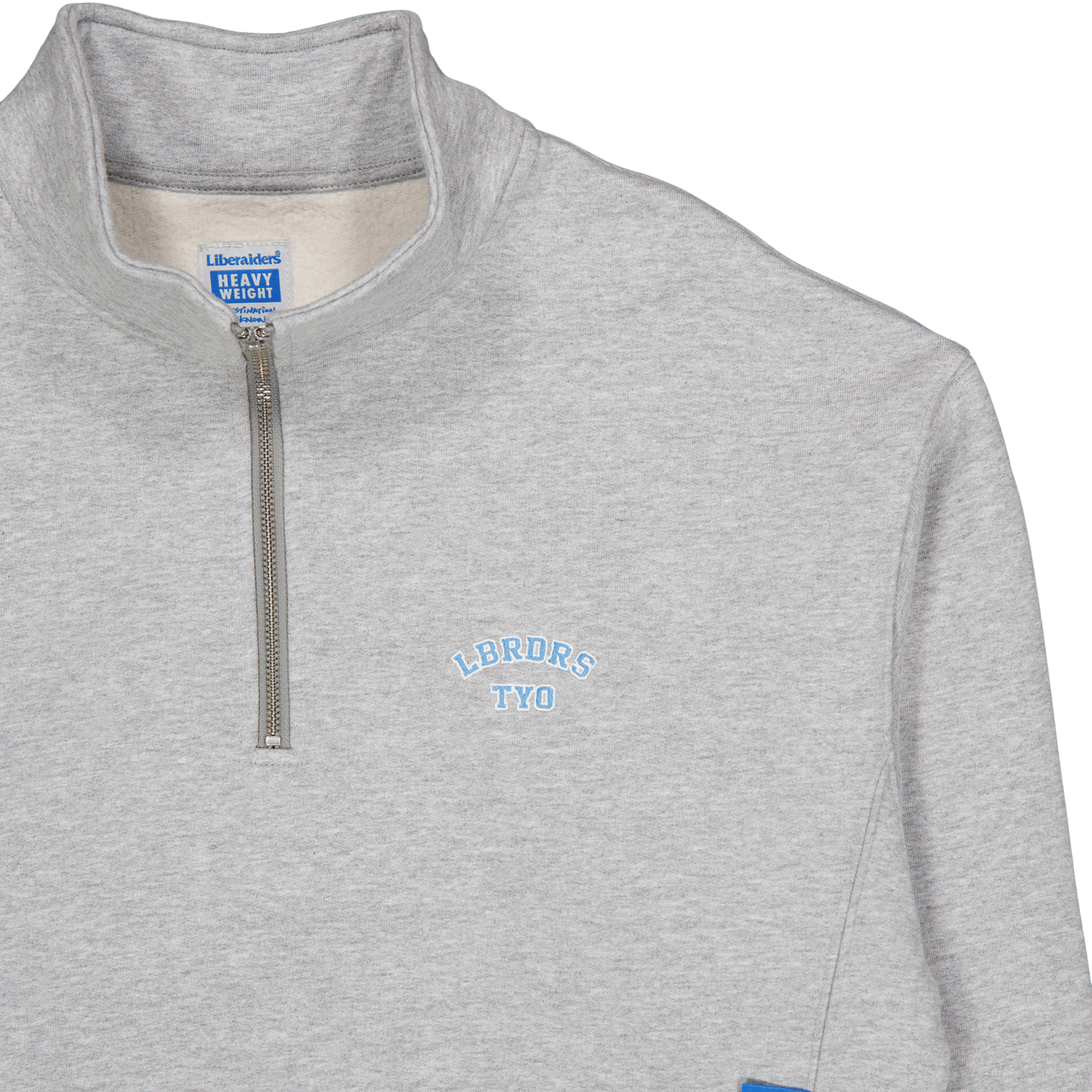 Heavy Weight Fleece Half Zip Gray - Bild 3