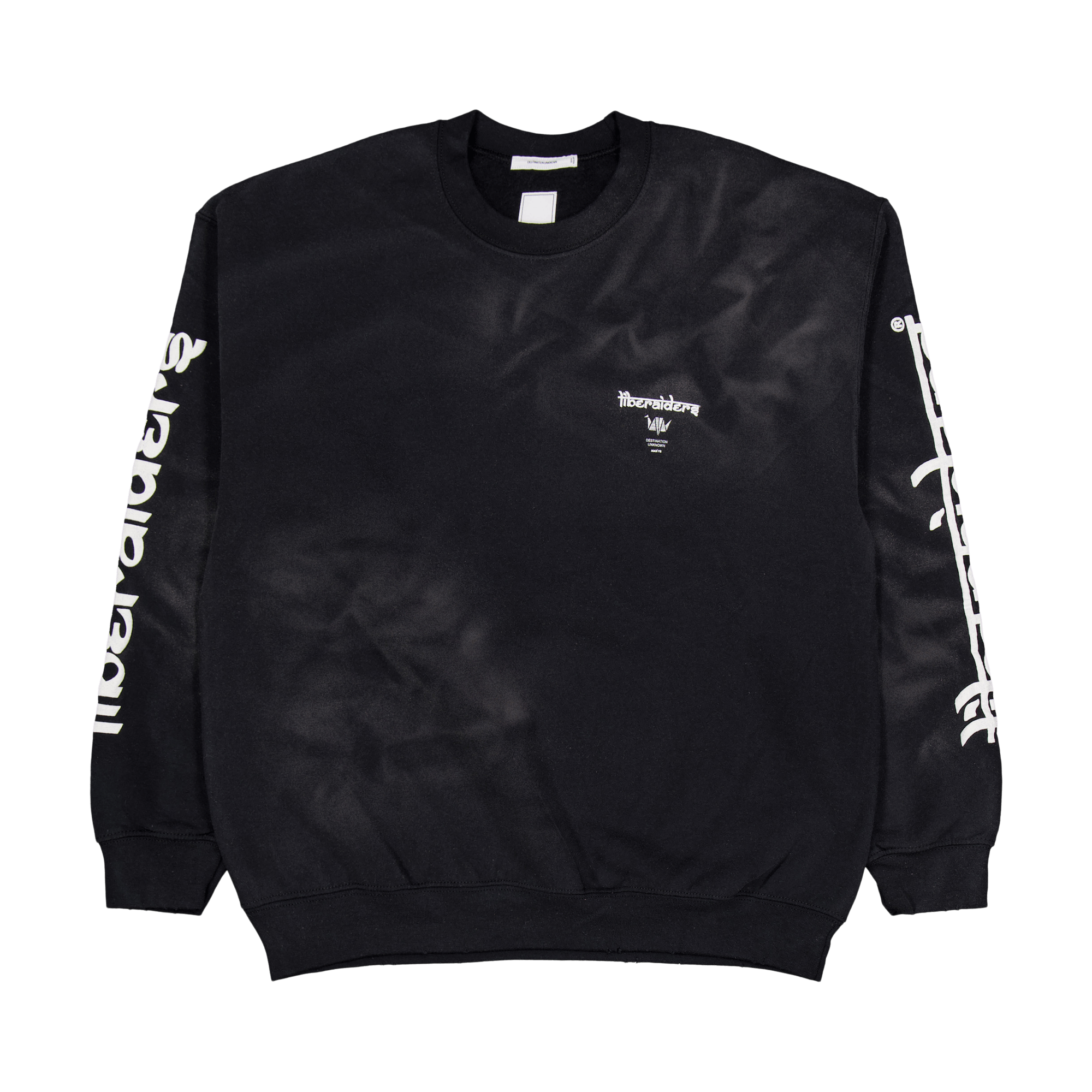 Lr Sleeve Logo Vintage Crewnec Black, Male, Tøj, hættetrøjer og sweatshirts, Sort, M