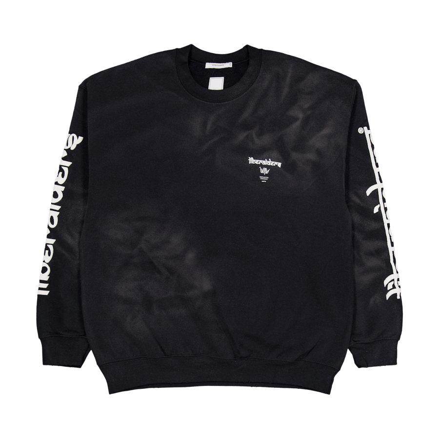 Lr Sleeve Logo Vintage Crewnec Black