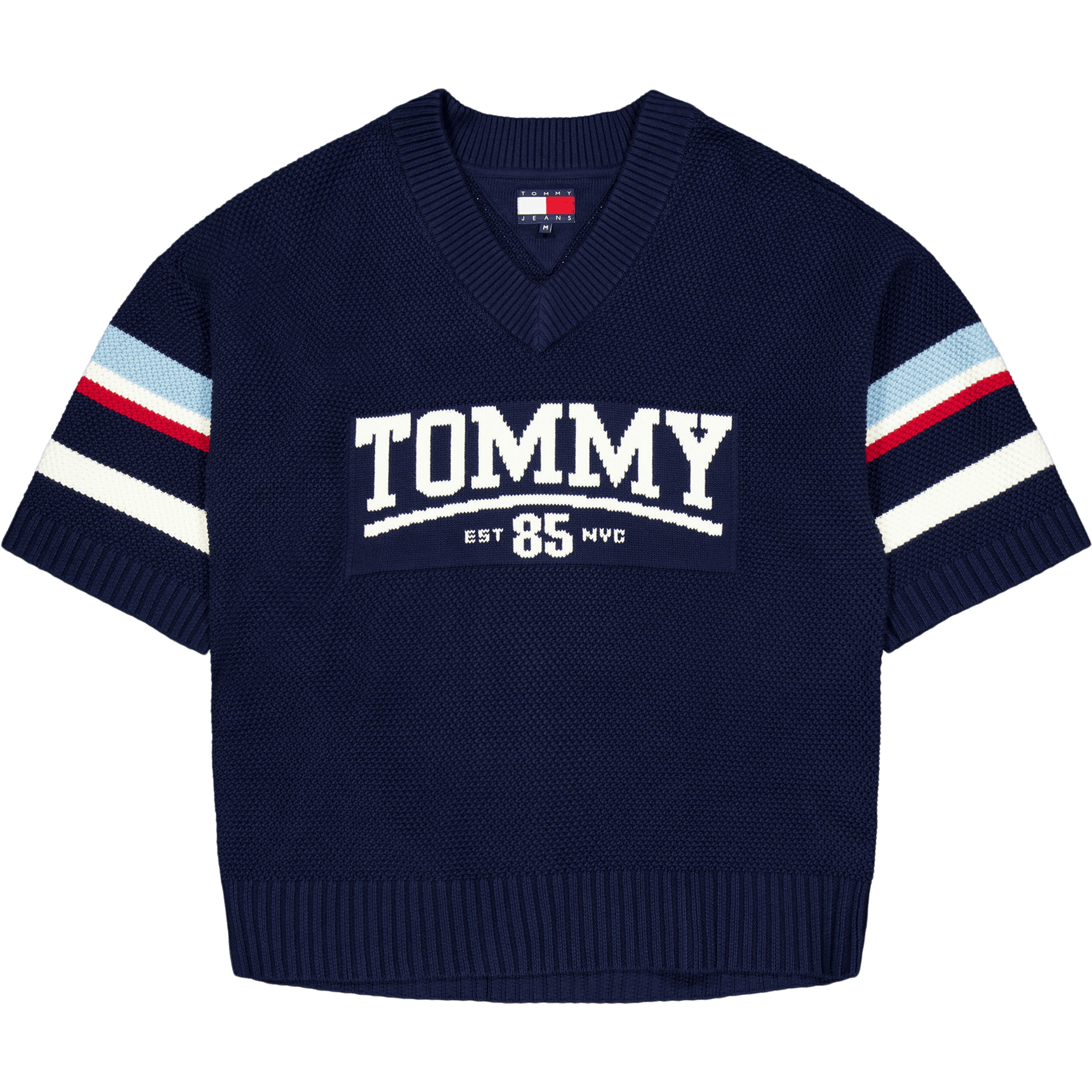 Tjcu Varsity Knit Top Carbon Navy