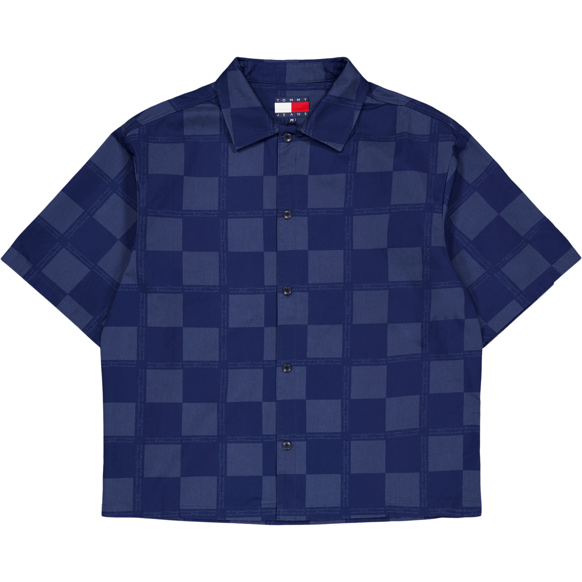 Tjcu Boxy 1985 Checkerbrd Shir Carbon Navy