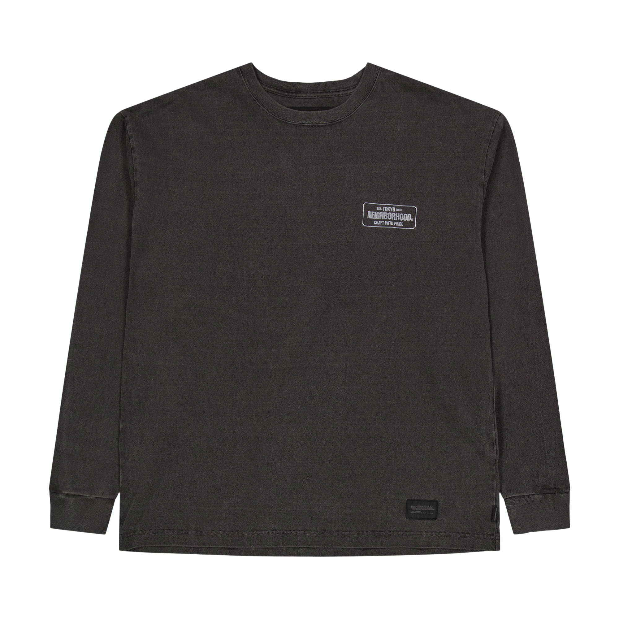 Pigment Dyed Crewneck Ls Black