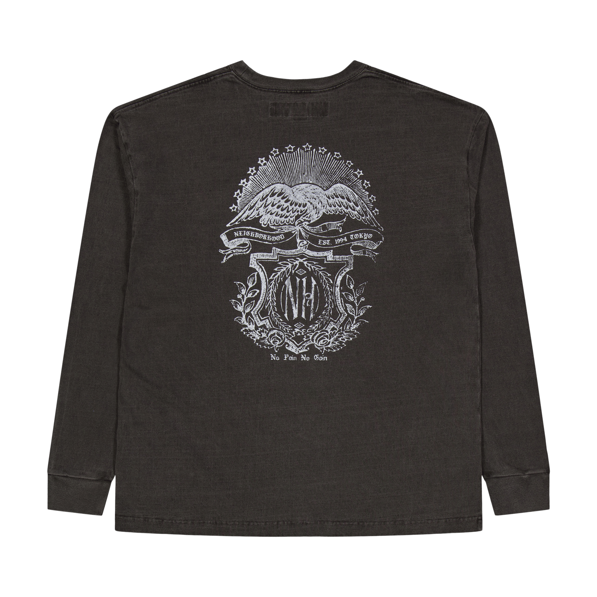 Pigment Dyed Crewneck Ls Black - Bild 2