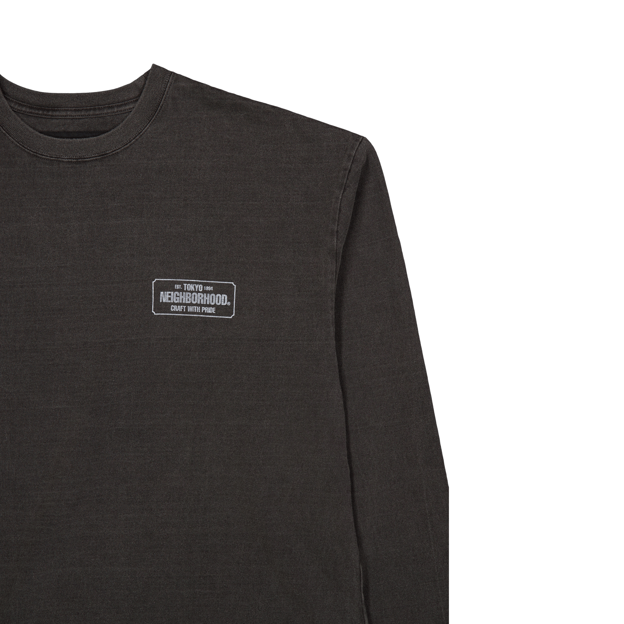 Pigment Dyed Crewneck Ls Black - Bild 3