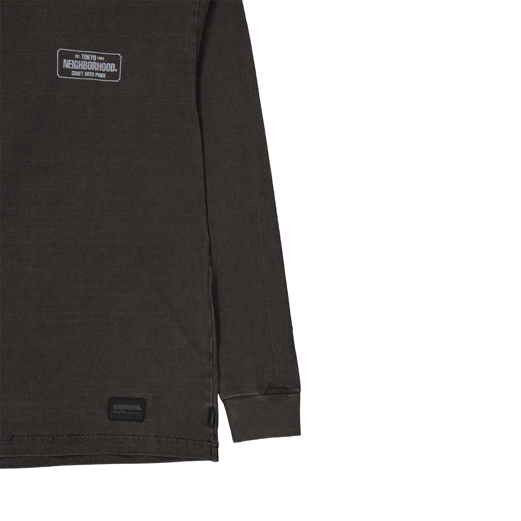 Pigment Dyed Crewneck Ls Black - Bild 4