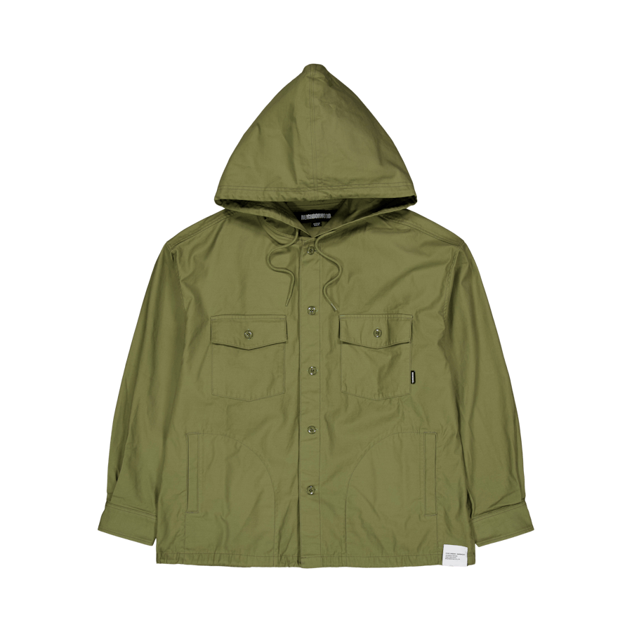 Hooded Shirt Ls Olive Drab