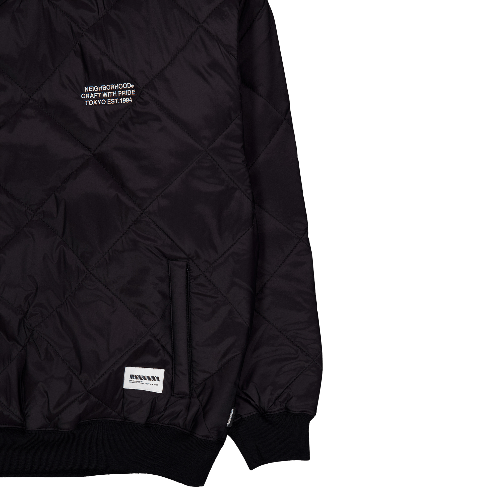 Quilting Pullover Shirt Ls Black - Bild 3