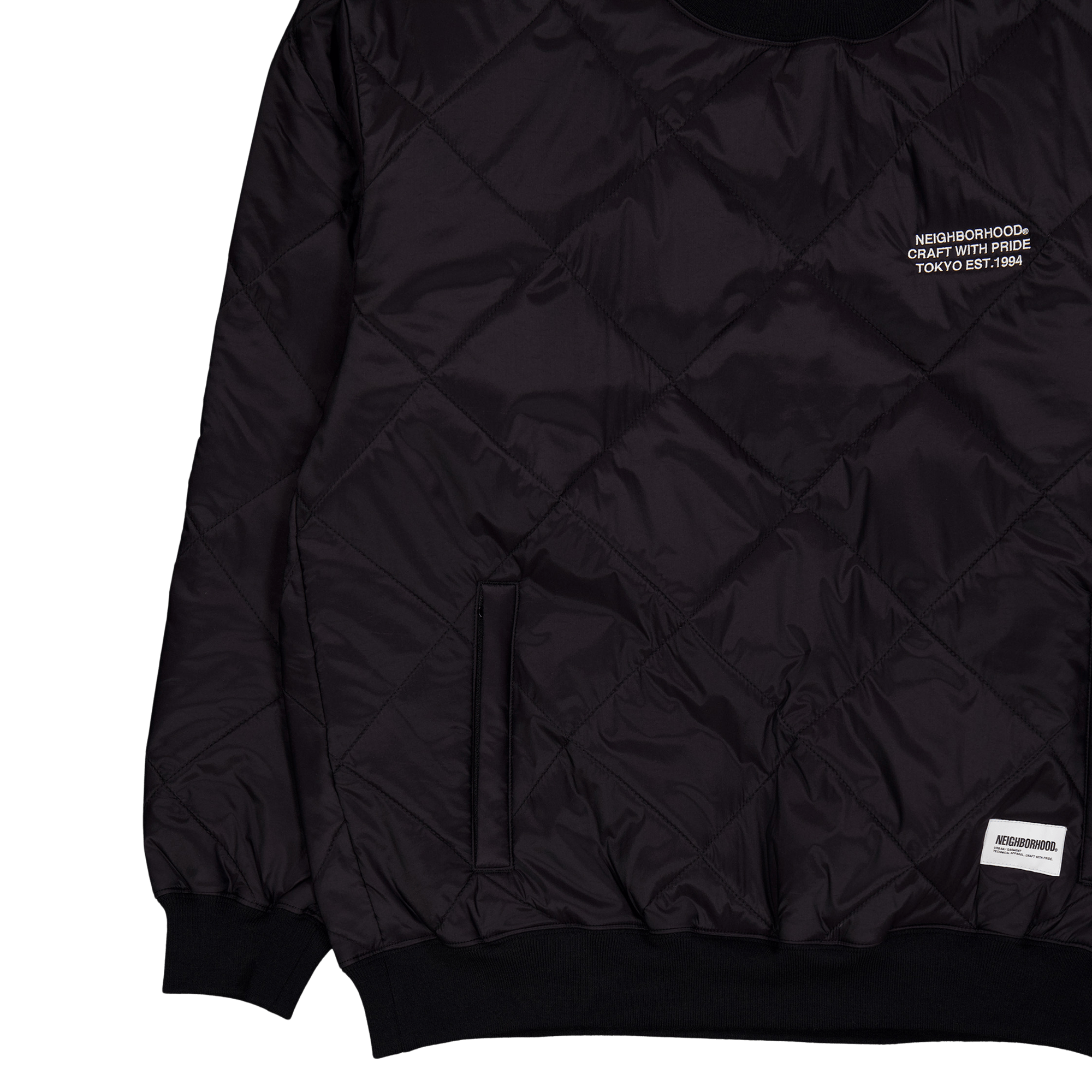 Quilting Pullover Shirt Ls Black - Bild 4