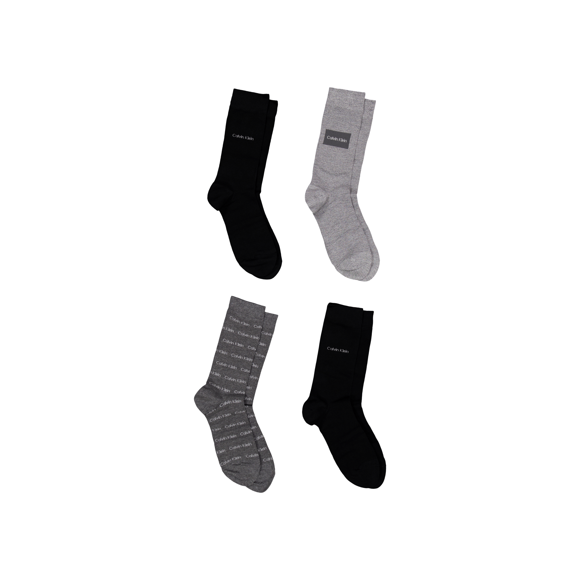 Ck Men Sock 4p All Over Logo G 001  Combo - Bild 2