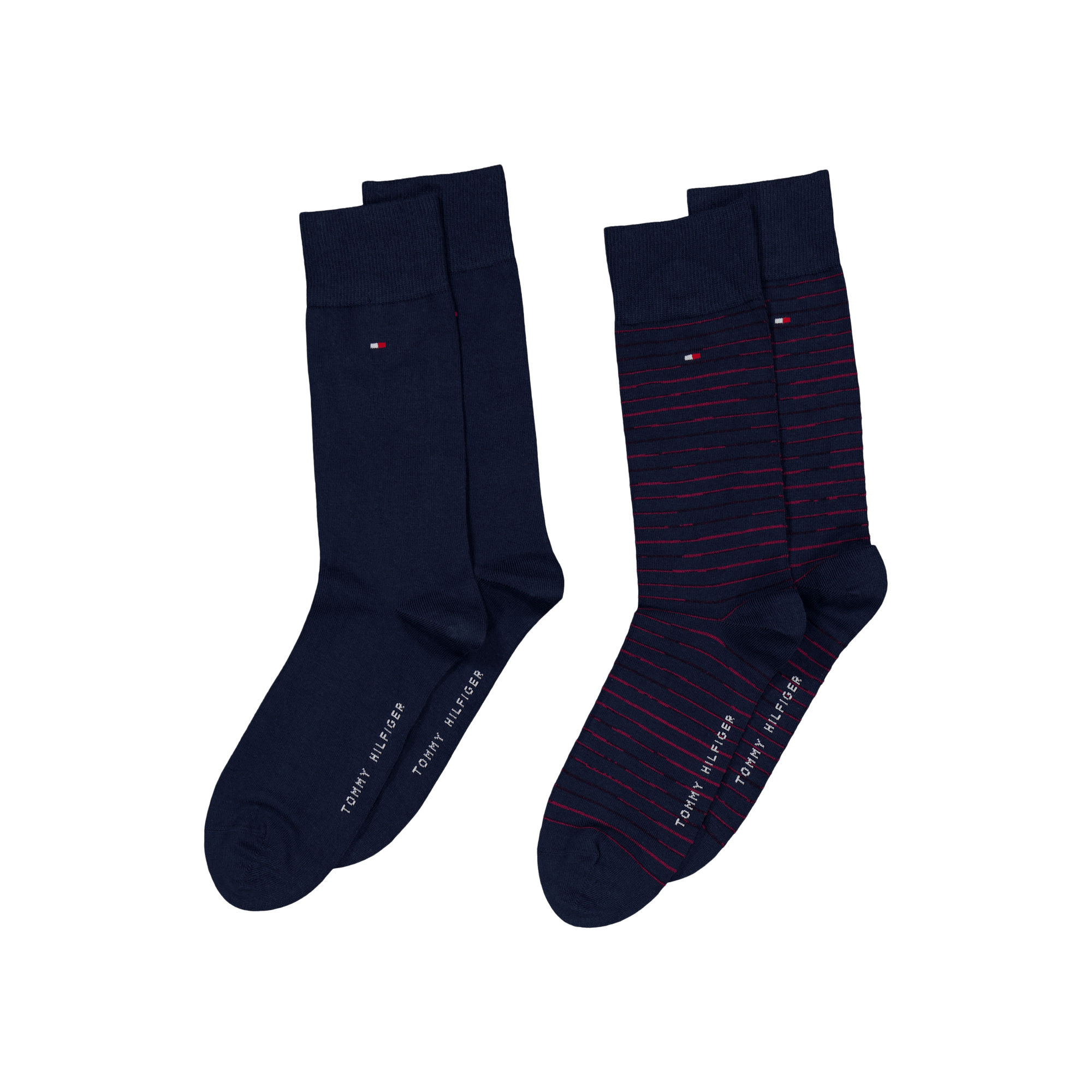 Th Men Small Stripe Sock 2p 031 Rouge