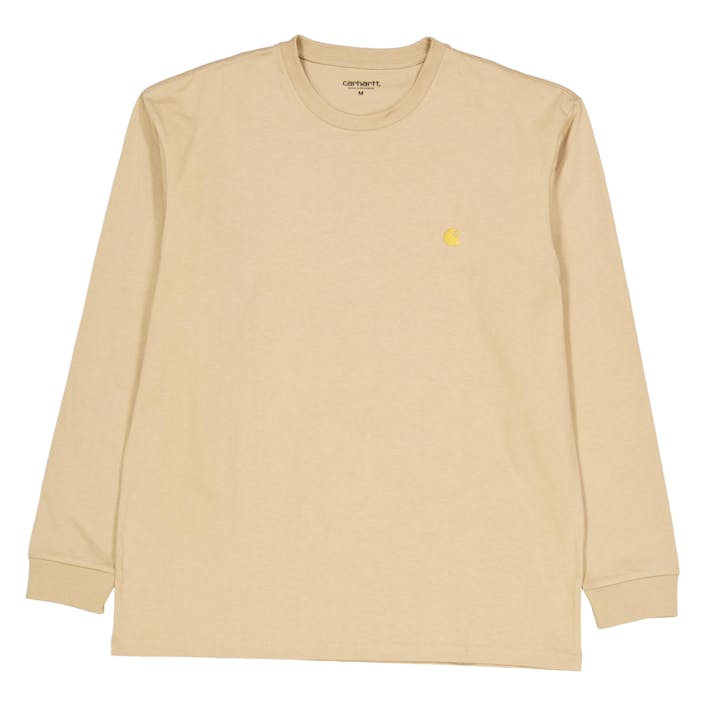 L/s Chase T-shirt Sable / Gold, Unisex, Vêtements, Tops, Beige, S