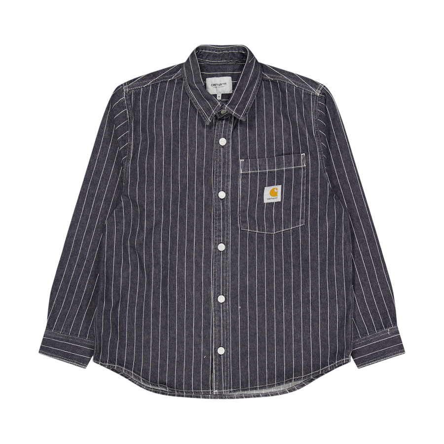 Orlean Shirt Jac Orlean Stripe, Black / White