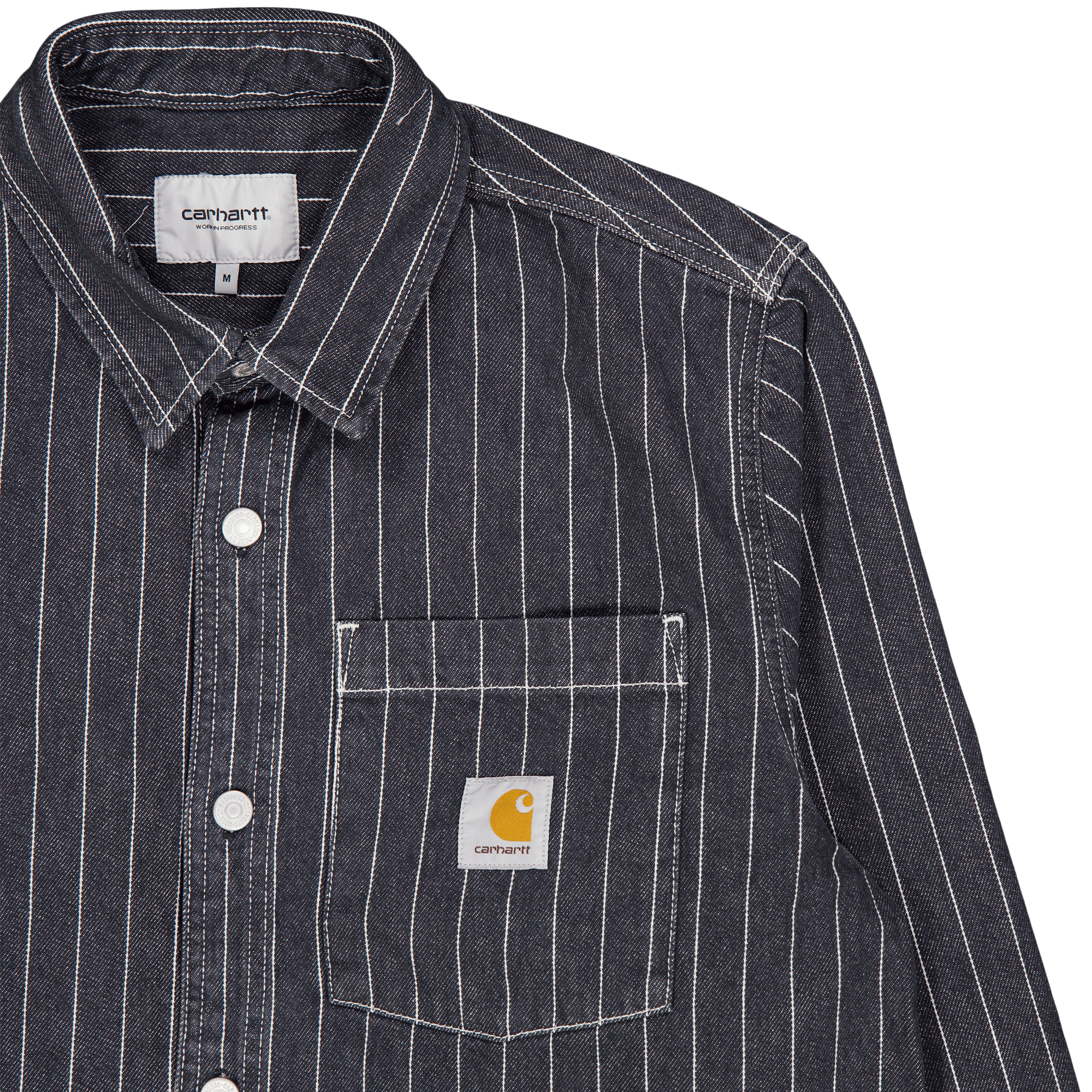 Orlean Shirt Jac Orlean Stripe, Black / White - Bild 3