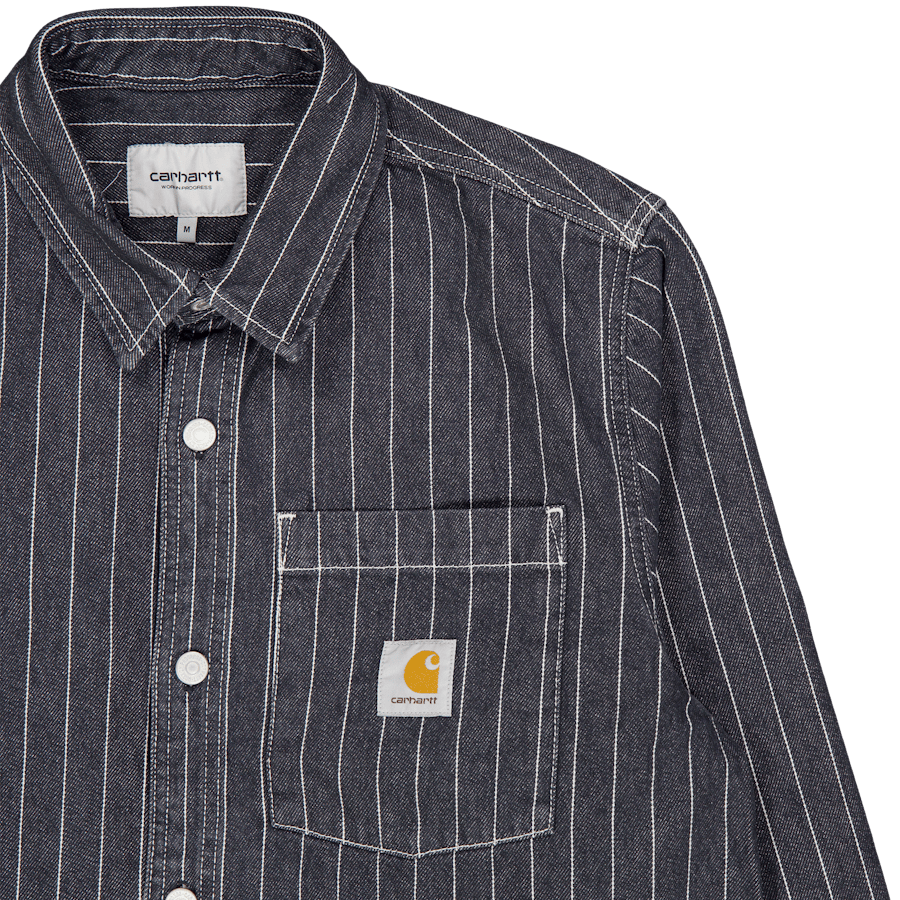 Orlean Shirt Jac Orlean Stripe, Black / White - Bild 3