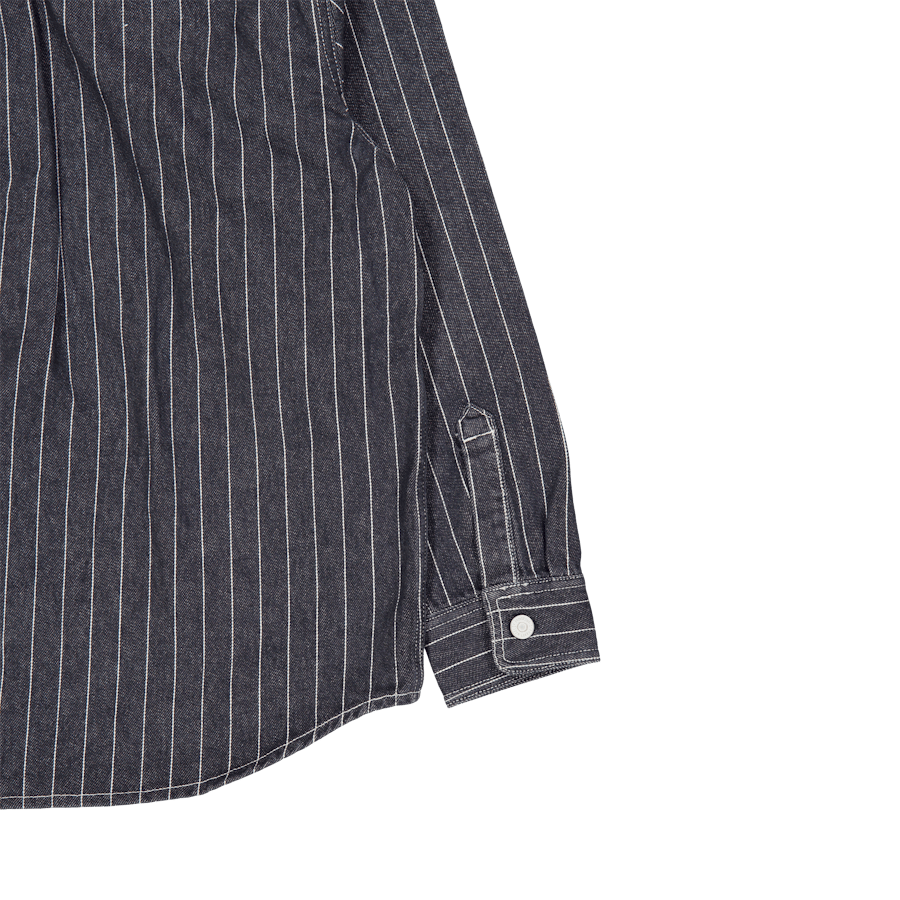 Orlean Shirt Jac Orlean Stripe, Black / White - Bild 4