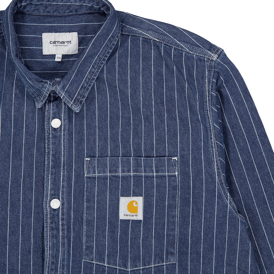 Orlean Shirt Jac Orlean Stripe, Blue / White - Bild 3