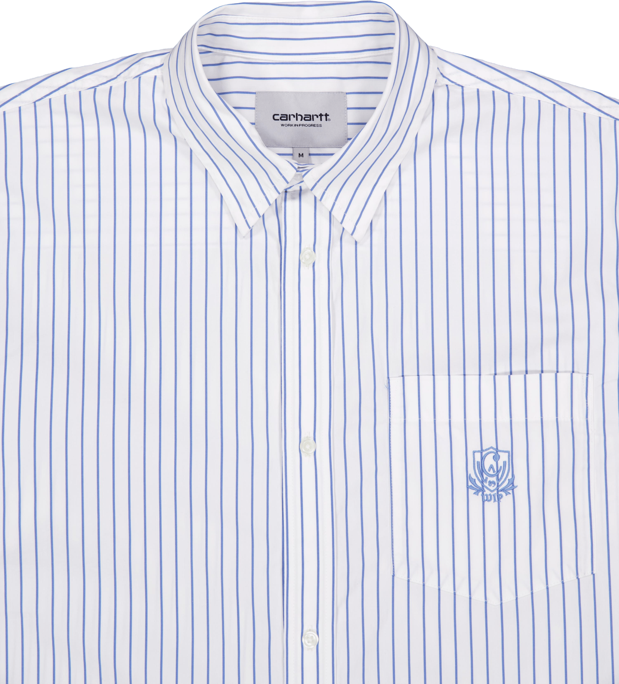 S/s Linus Shirt Linus Stripe, Bleach / White - Bild 3