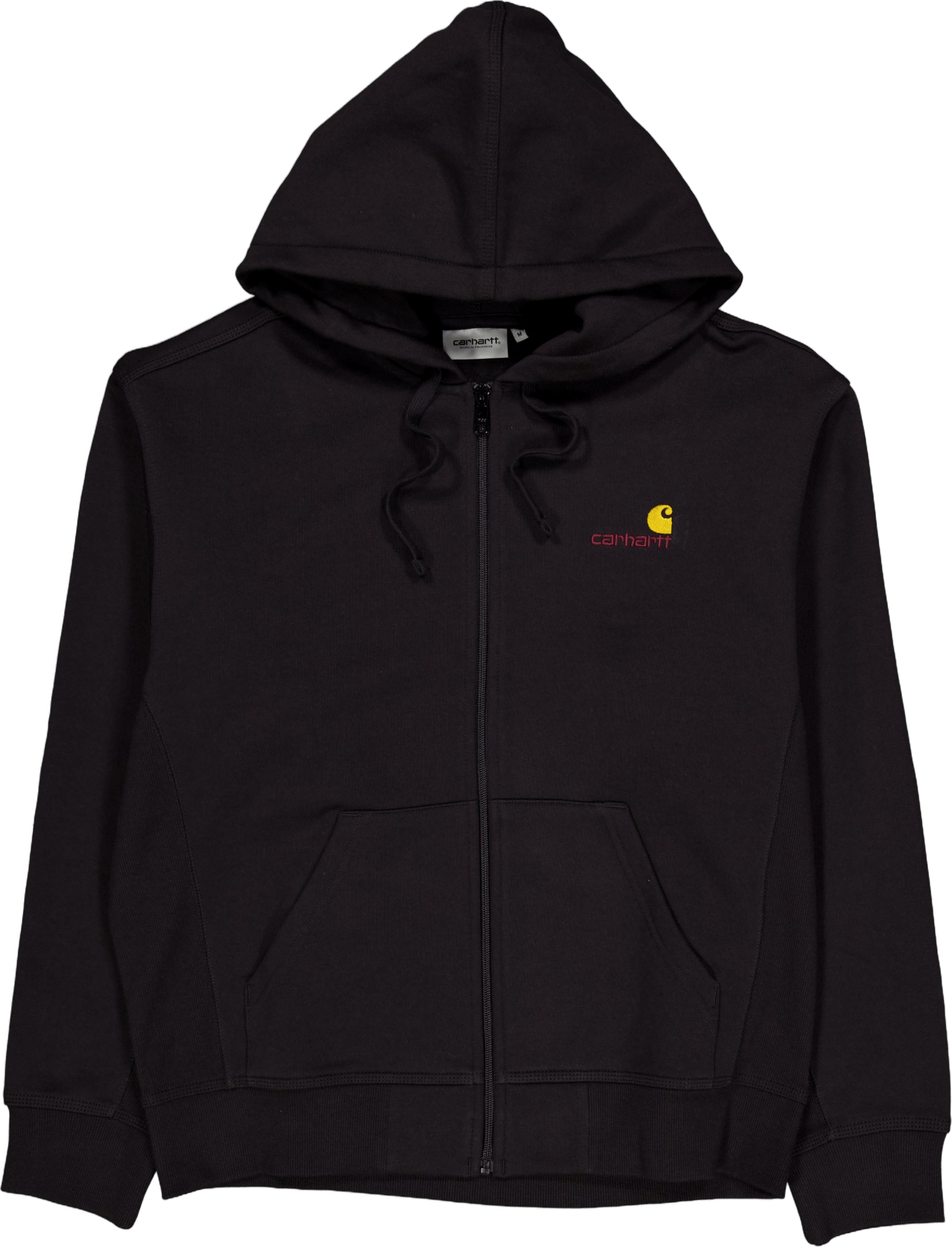 Hooded American Script Jacket Black, Unisex, Tøj, hættetrøjer og sweatshirts, Sort, L