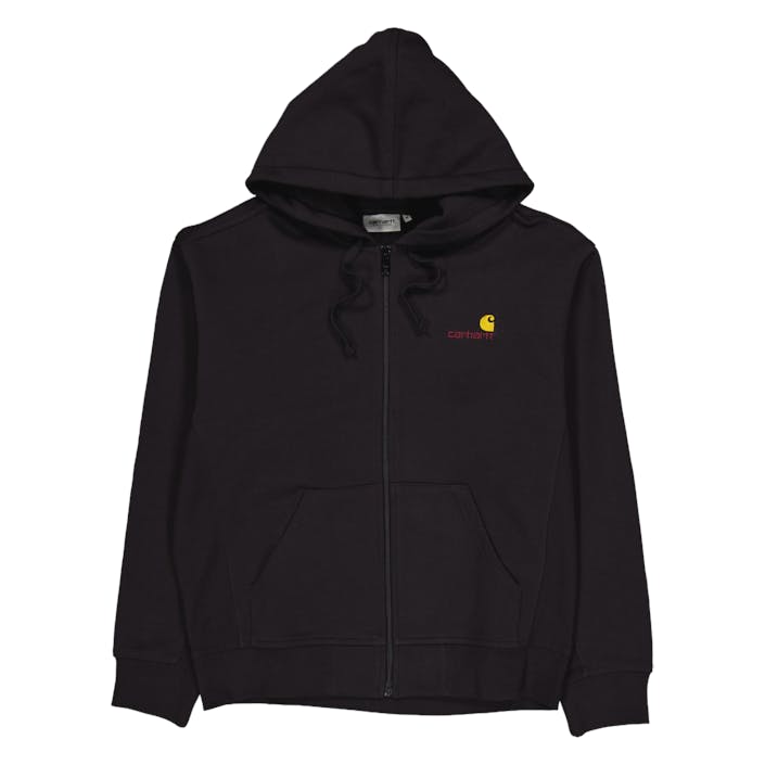 Hooded American Script Jacket Black, Unisex, Tøj, hættetrøjer og sweatshirts, Sort, L