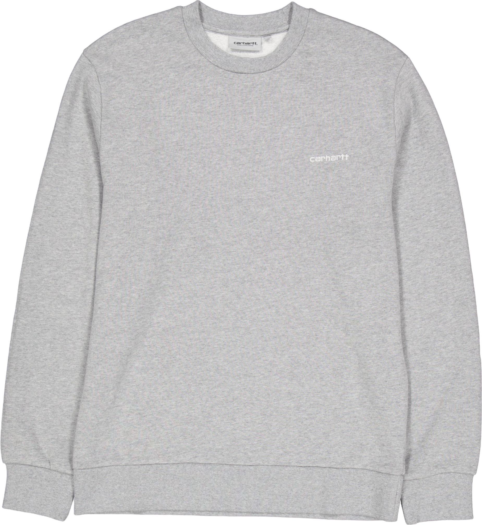 Script Embroidery Sweat Grey Heather / White