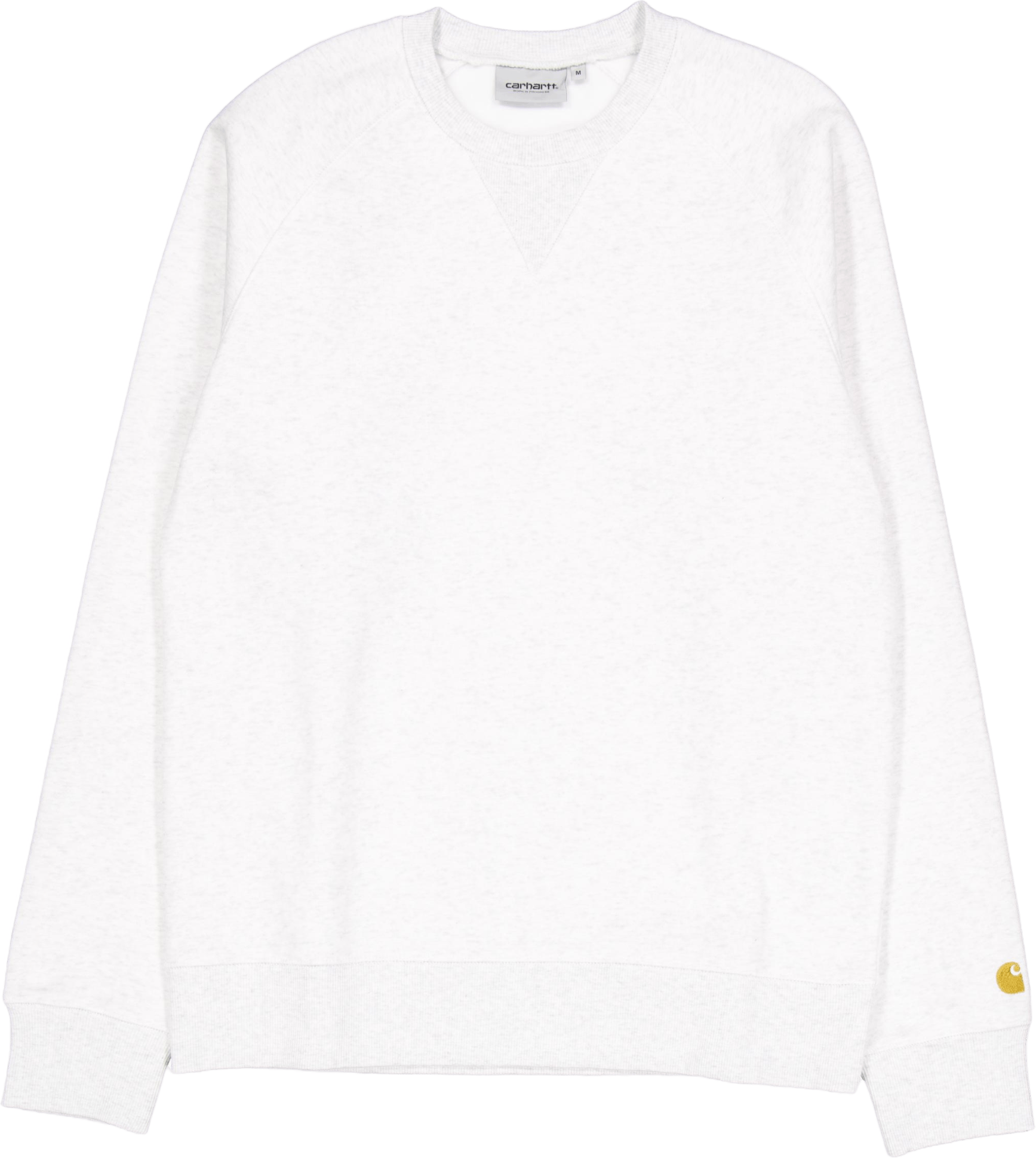 Chase Sweat Ash Heather / Gold, Unisex, Tøj, hættetrøjer og sweatshirts, Hvid, M