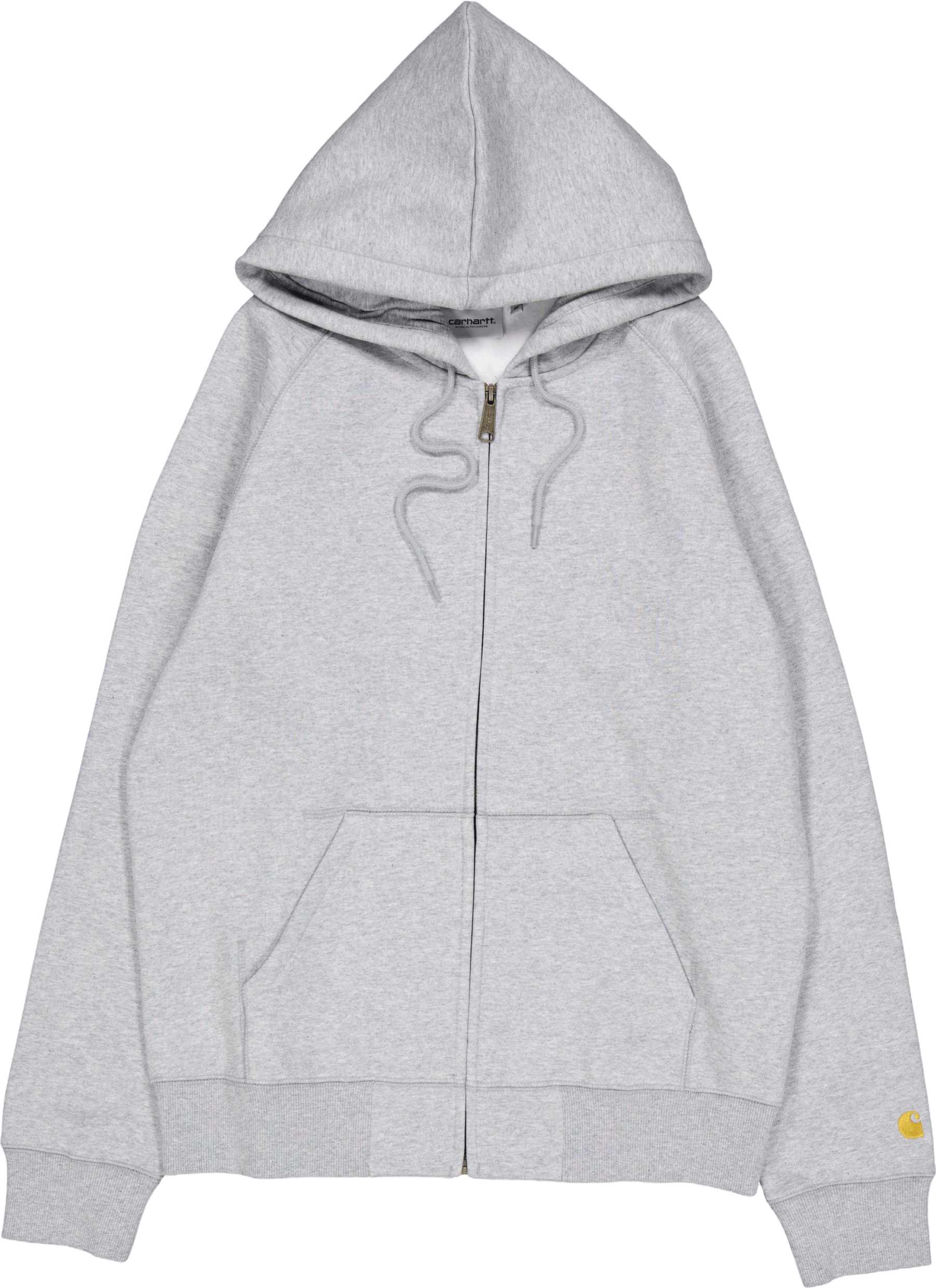 Hooded Chase Jacket Grey Heather / Gold, Unisex, Apparels, hoodies and sweatshirts, Grey, XXL