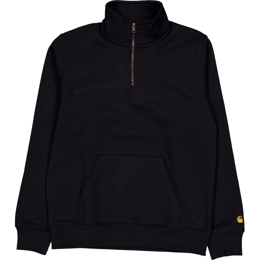 Chase Neck Zip Sweat Black / Gold