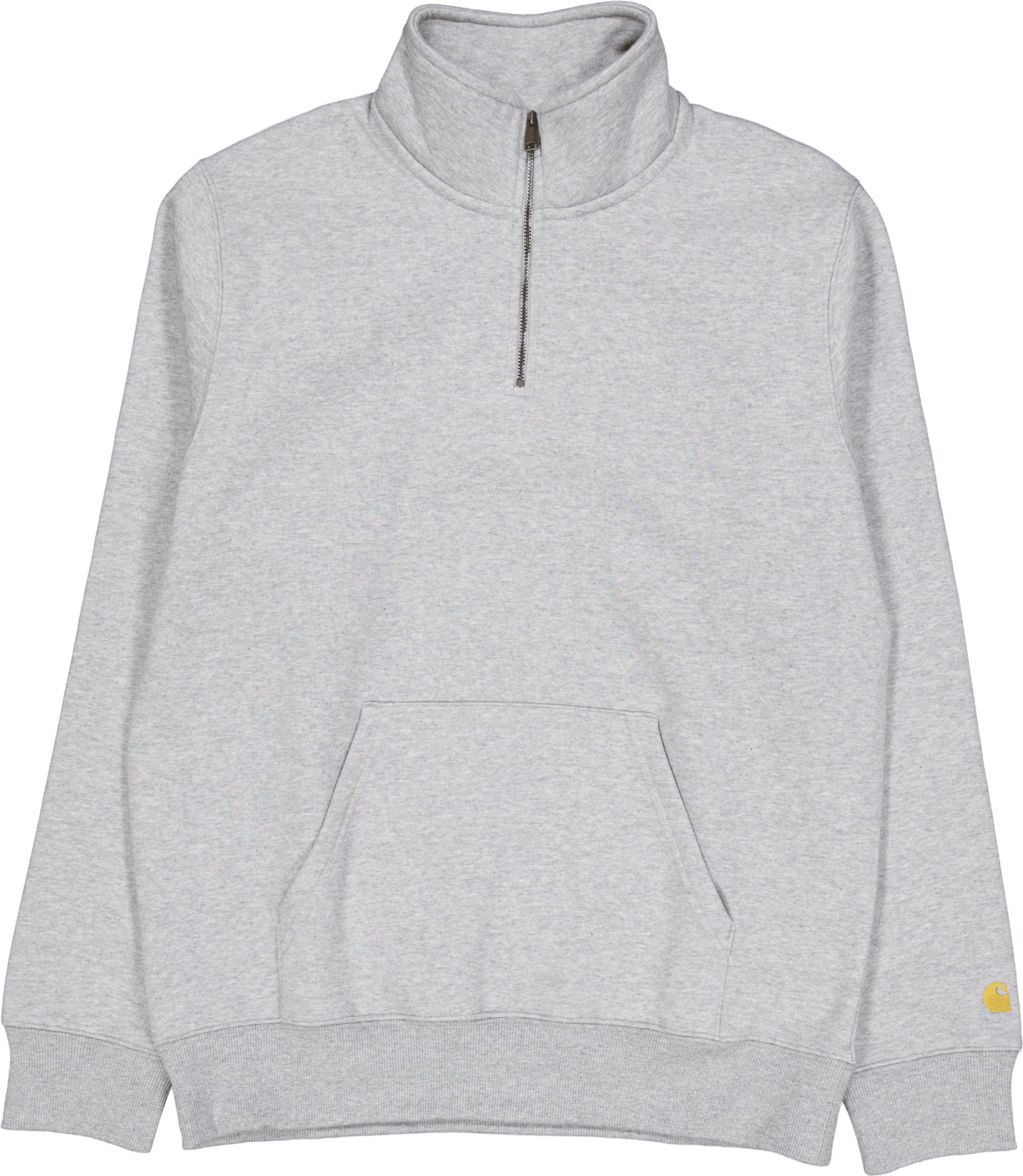 Chase Neck Zip Sweat Grey Heather / Gold