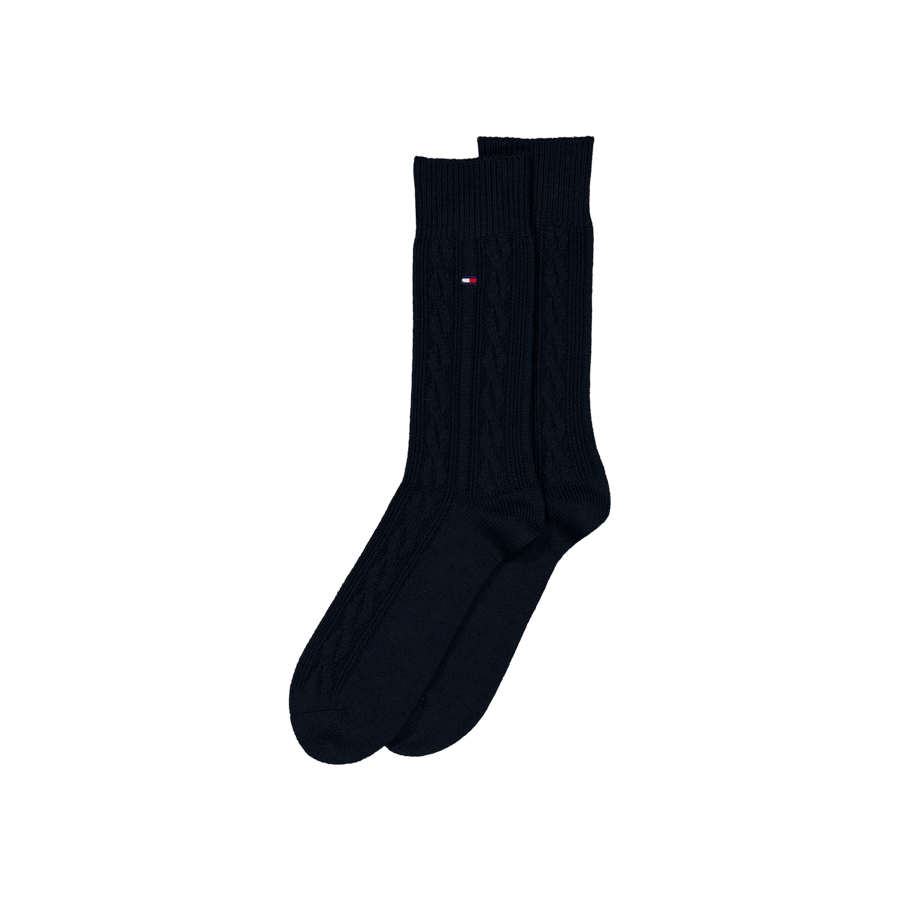 Th Men Sock 1p Cable Wool 001