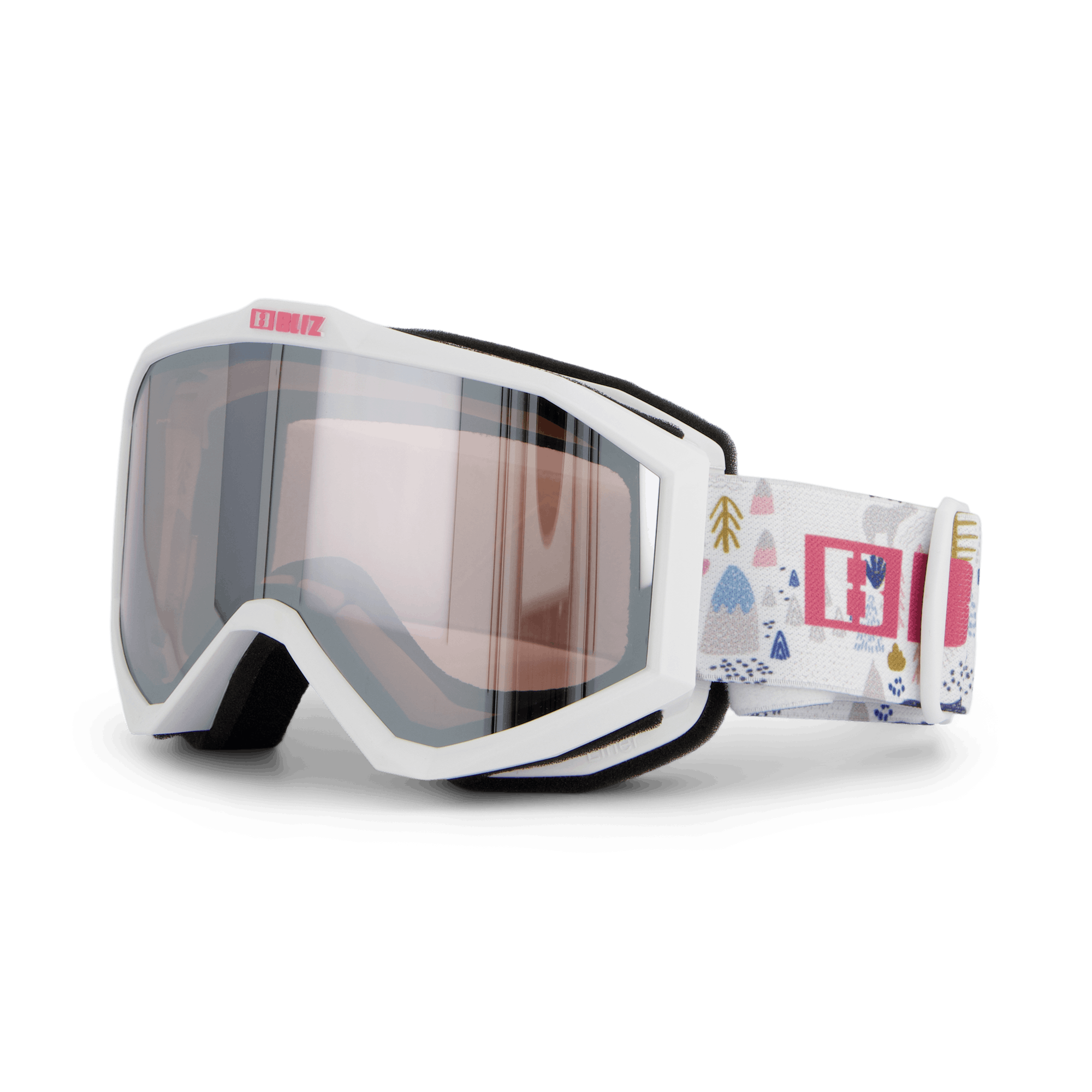 Liner Jr White W Pink Logo, Unisex, Utrustning, glasögon, Alpina sporter, ONESIZE