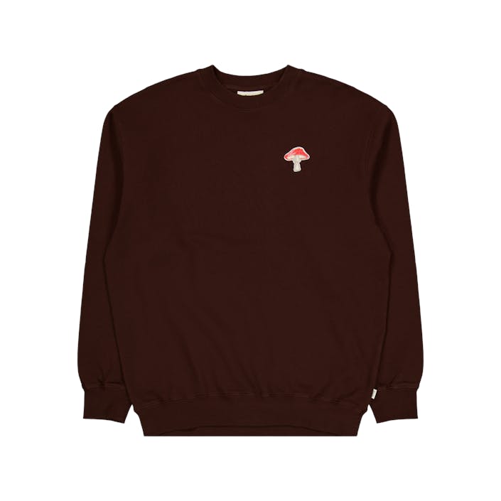 Agaric Mush Sweatshirt Deep Brown, Male, Kläder, hoodies och sweatshirts, Brun, S