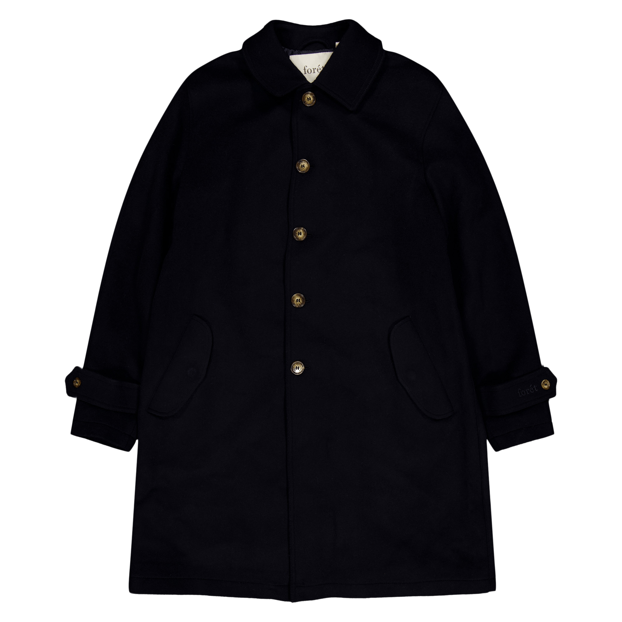 Shelter Wool Long Coat - Navy Navy, Male, Apparels, jackets, Black, L