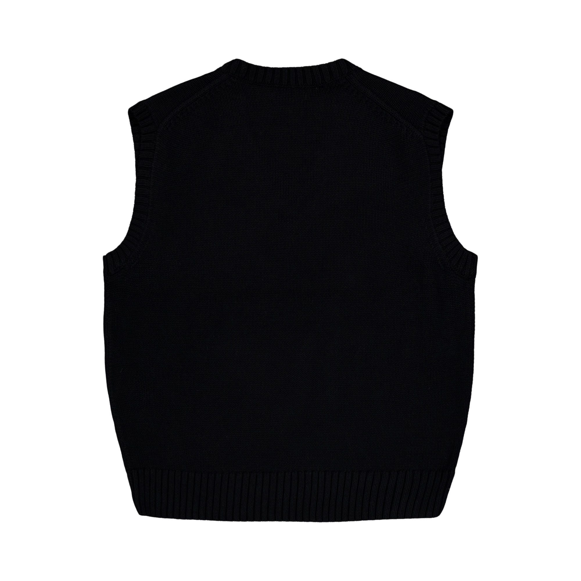 Big Fit Cotton Sweater Vest Polo Black - Bild 2