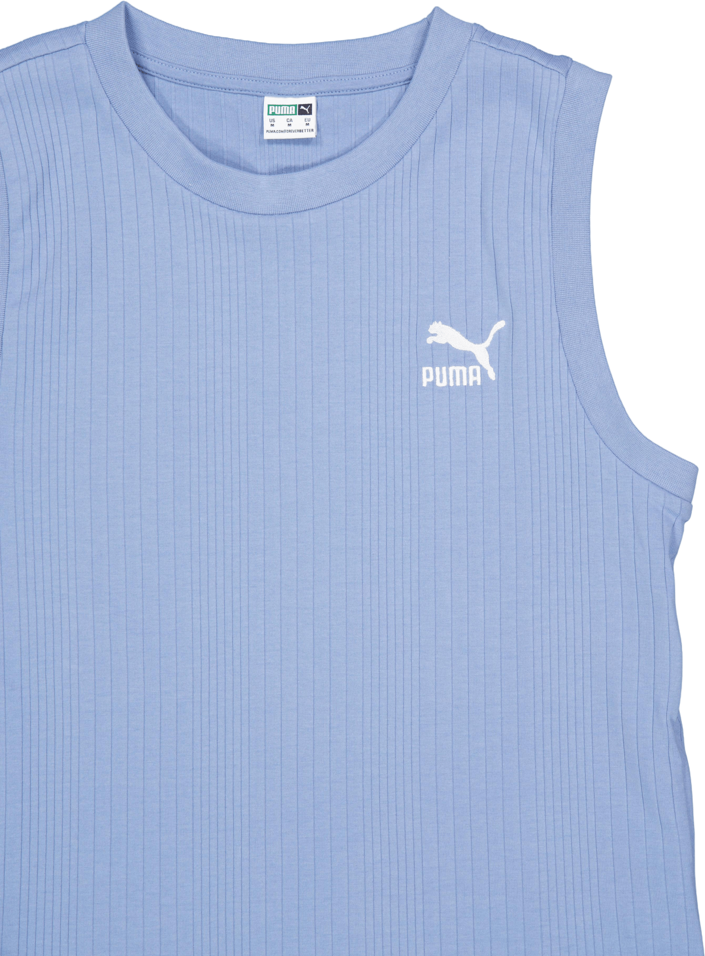 Classics Ribbed Relaxed Tank Blue - Bild 3