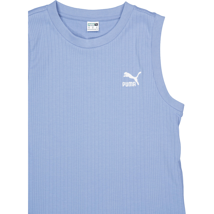 Classics Ribbed Relaxed Tank Blue - Bild 3