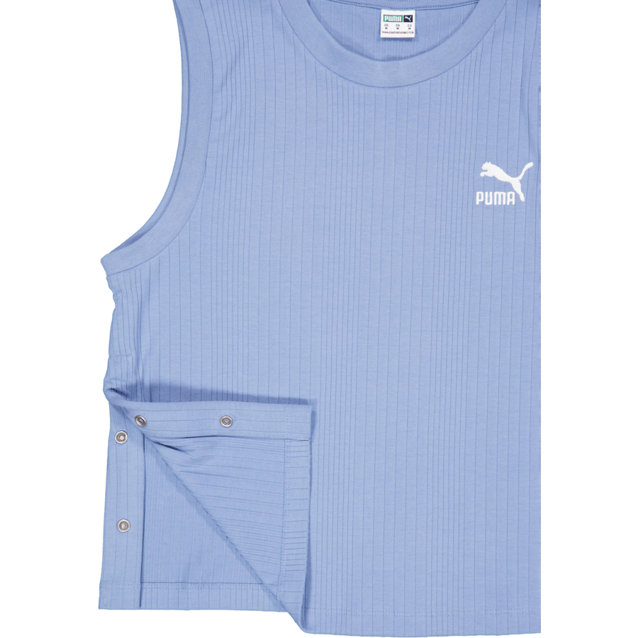 Classics Ribbed Relaxed Tank Blue - Bild 4