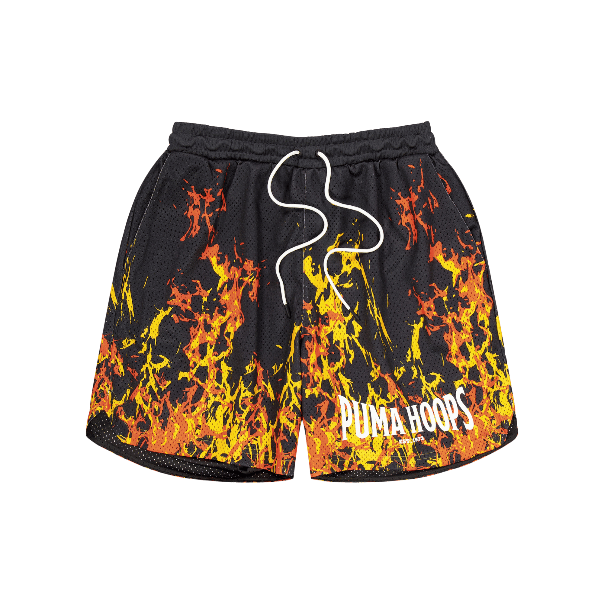 Straight Flames Short Black