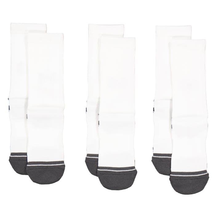 Ua Performance Tech 3pk Crew White, Unisex, Apparels, Socks, White, M
