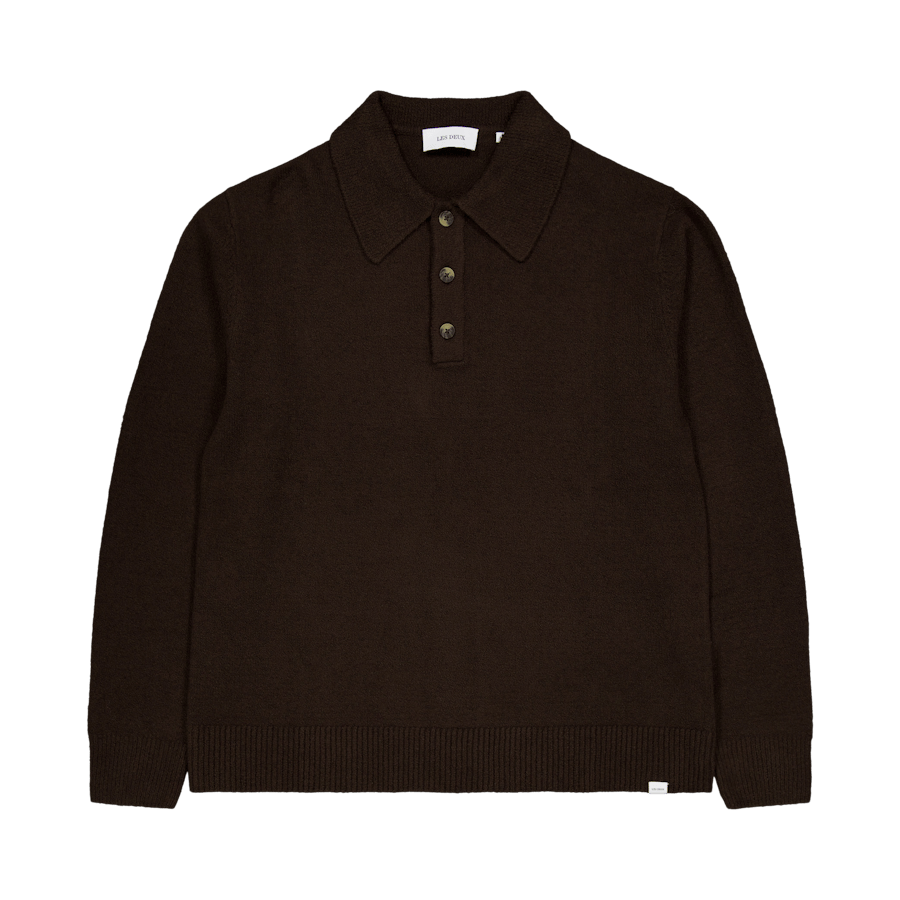 Les Deux Errol Rugby Knit Coffee