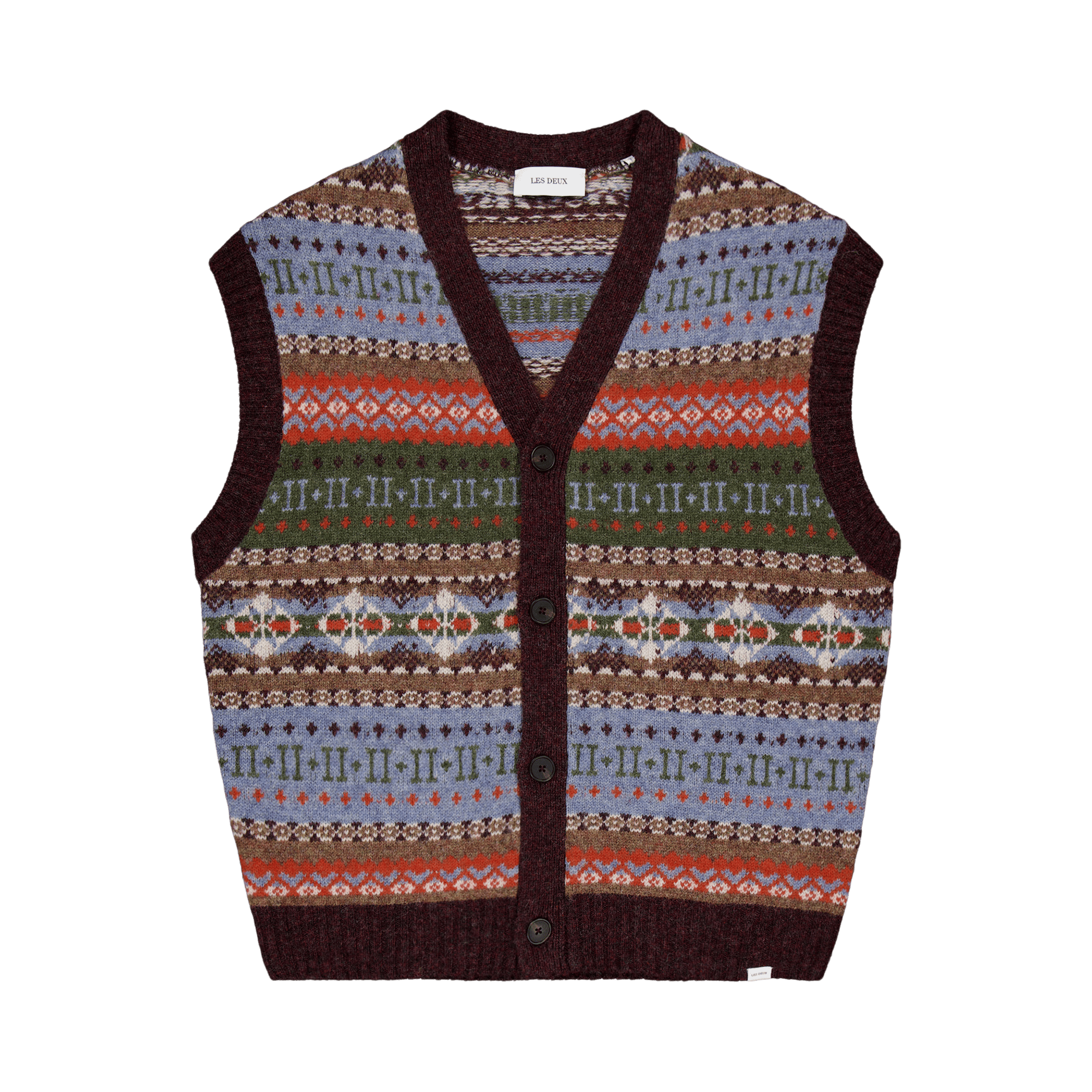 Les Deux Hordur Fair Isle Vest Mountain