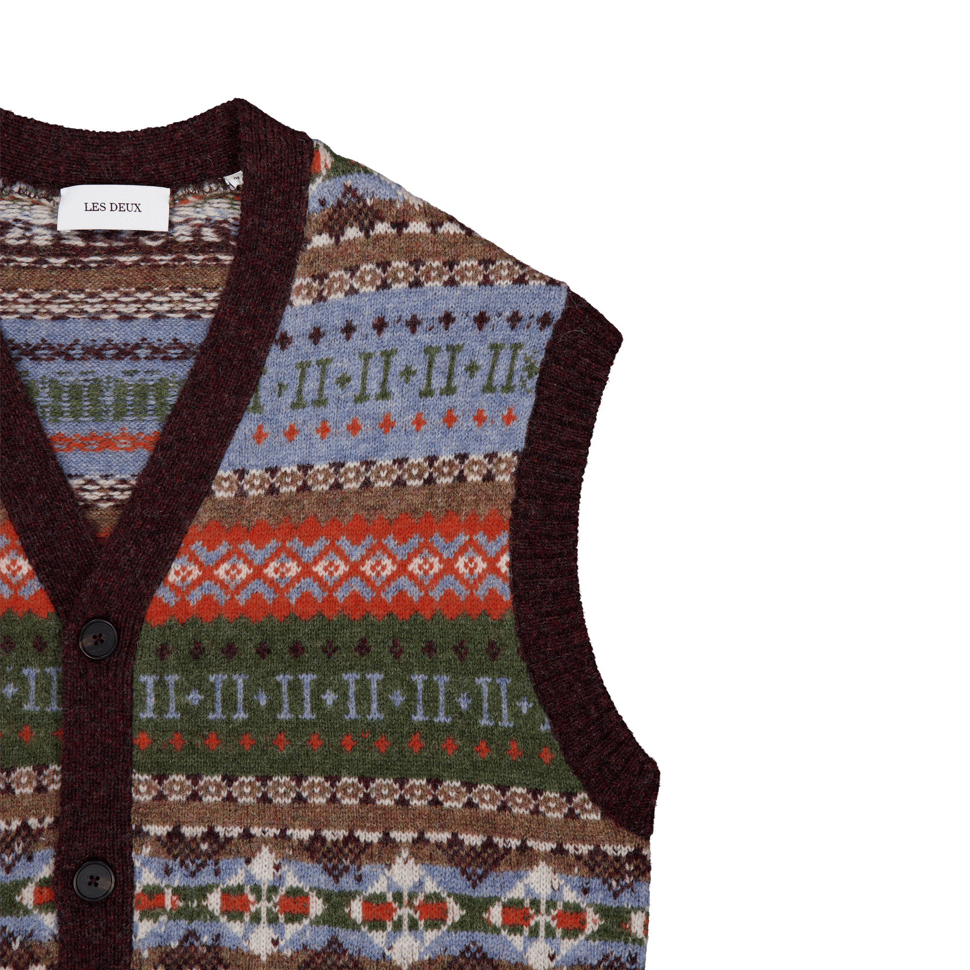Les Deux Hordur Fair Isle Vest Mountain - Bild 3