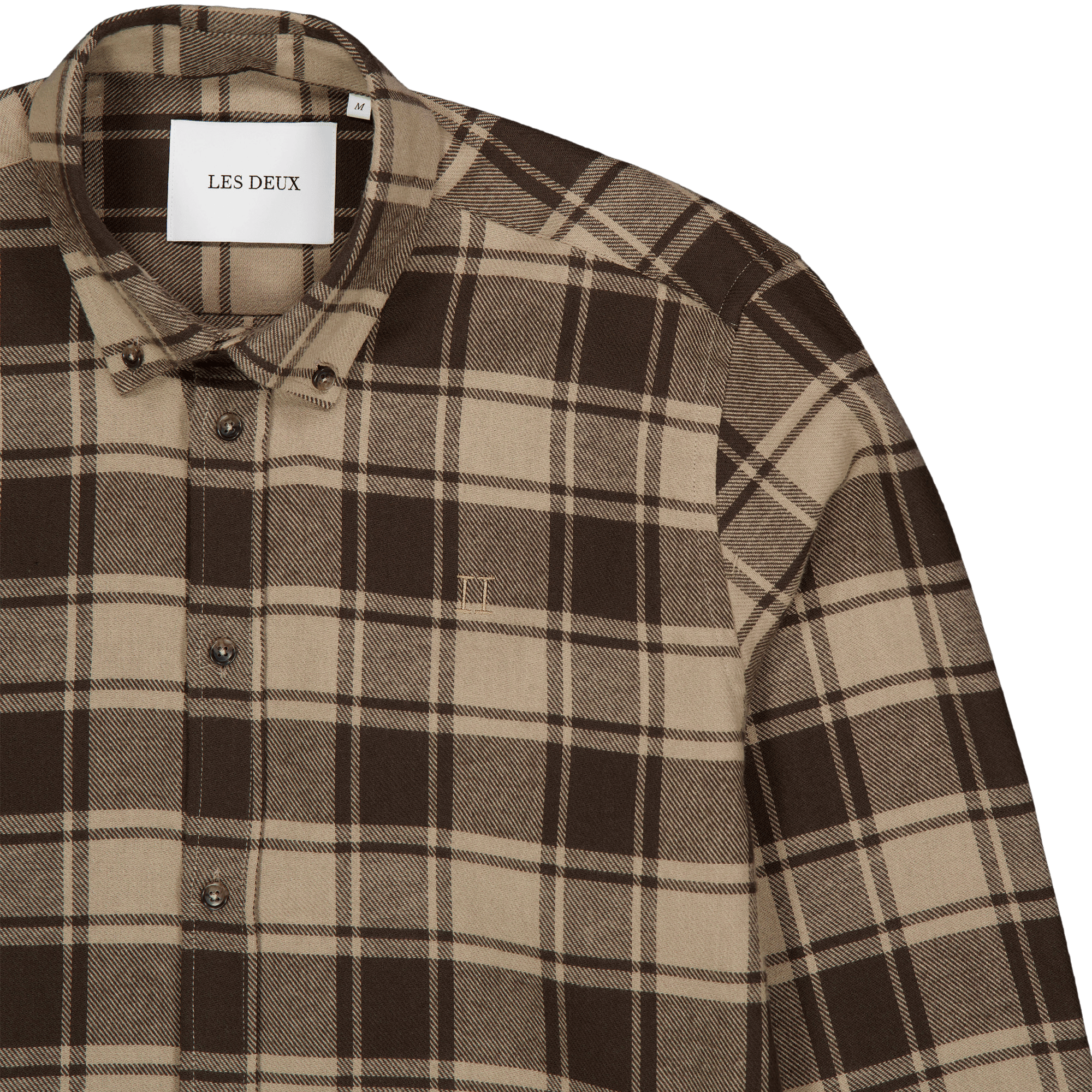Les Deux Kristian Check Flannel Shirt Coffee - Bild 3
