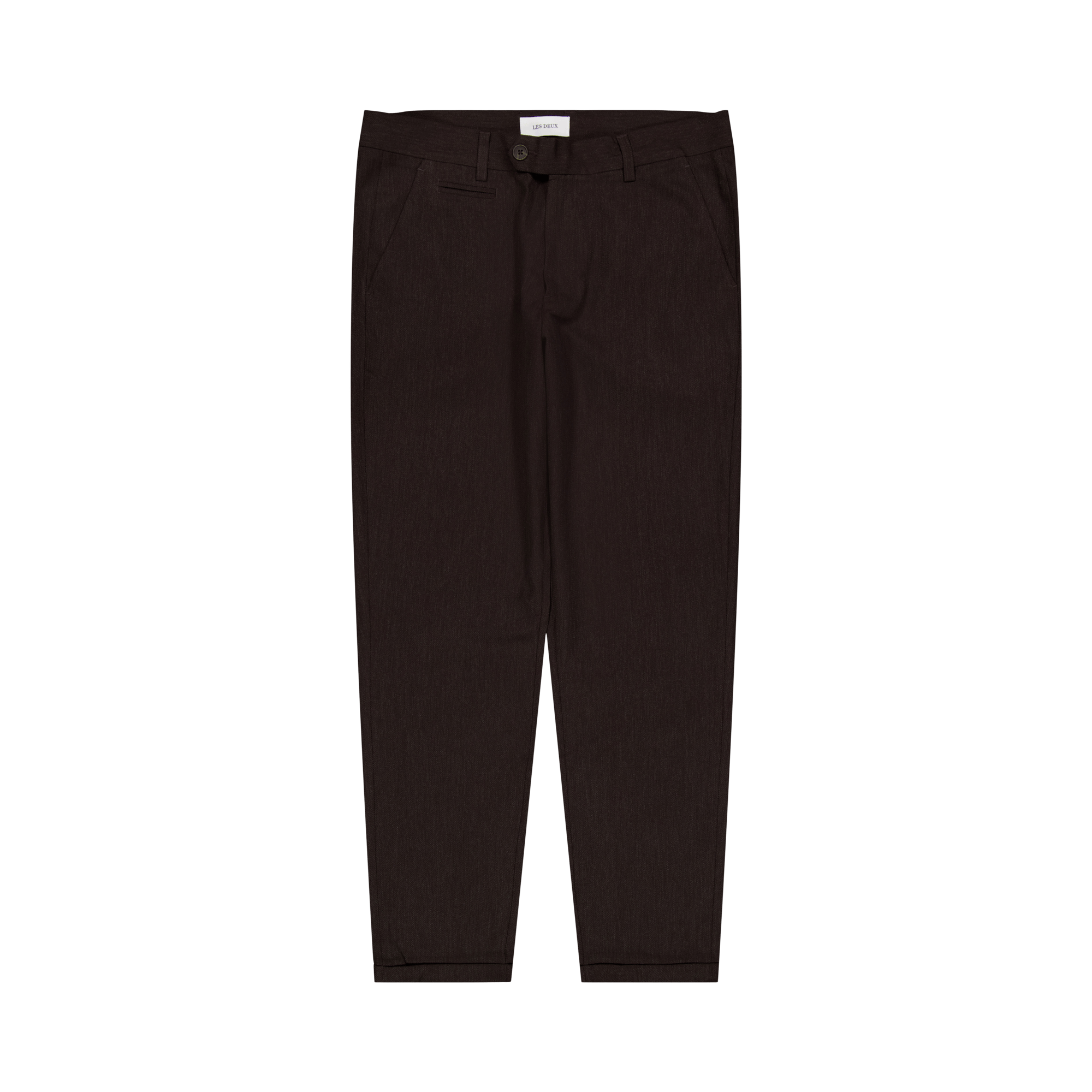 Les Deux Como Wool Mélange Suit Pants Coffee