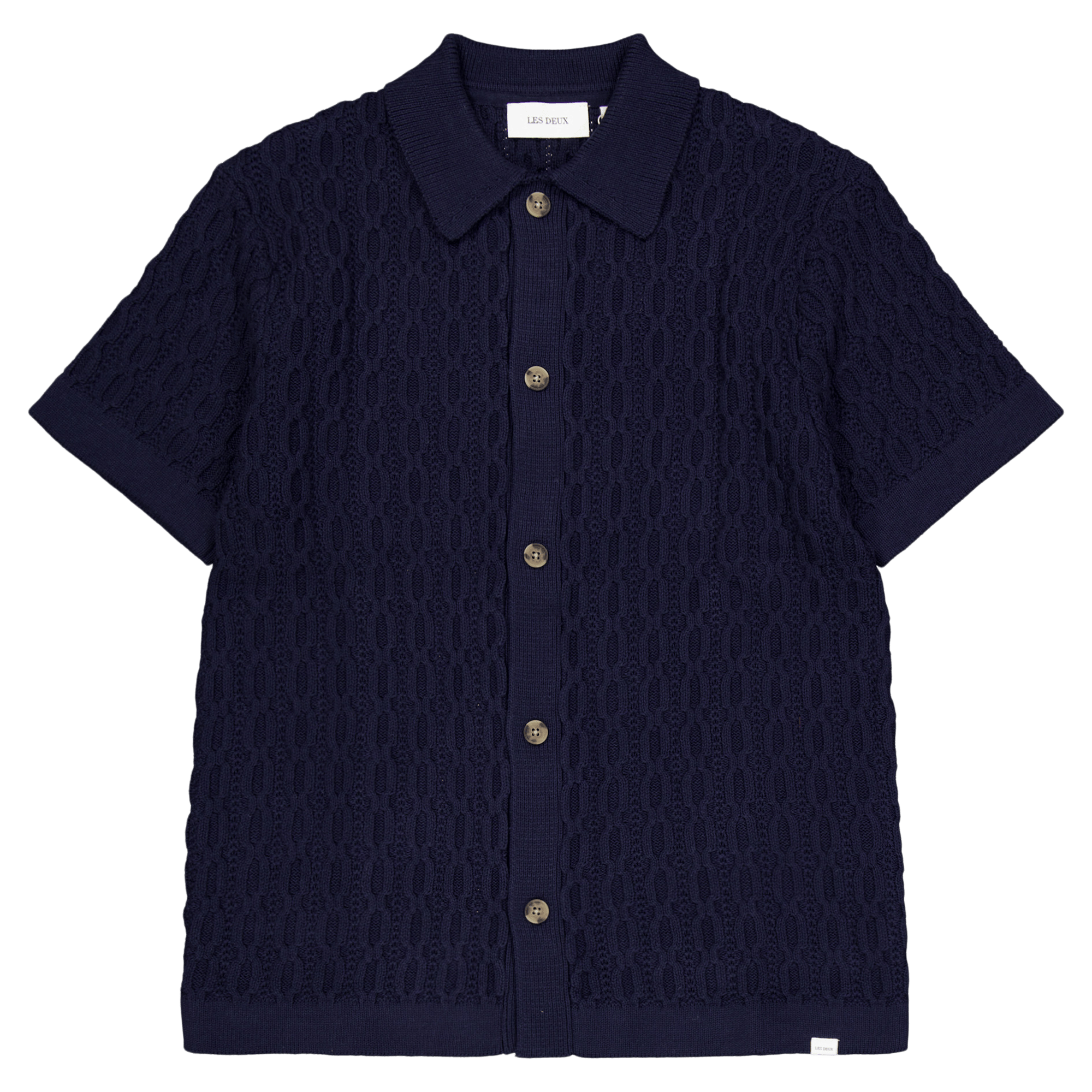 Garrett Knitted Ss Shirt Dark